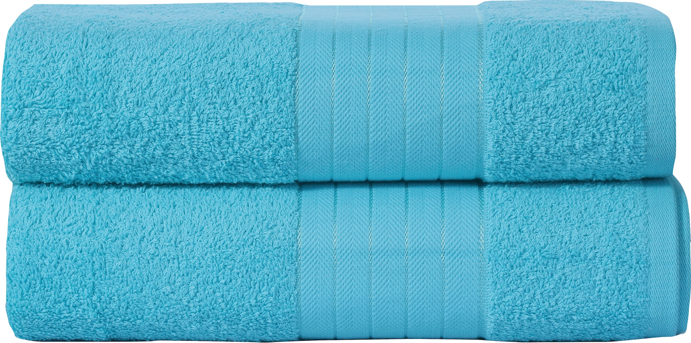 good morning Badetuch »Uni Towels«, (2 günstig Rand St.), mit gewebtem kaufen