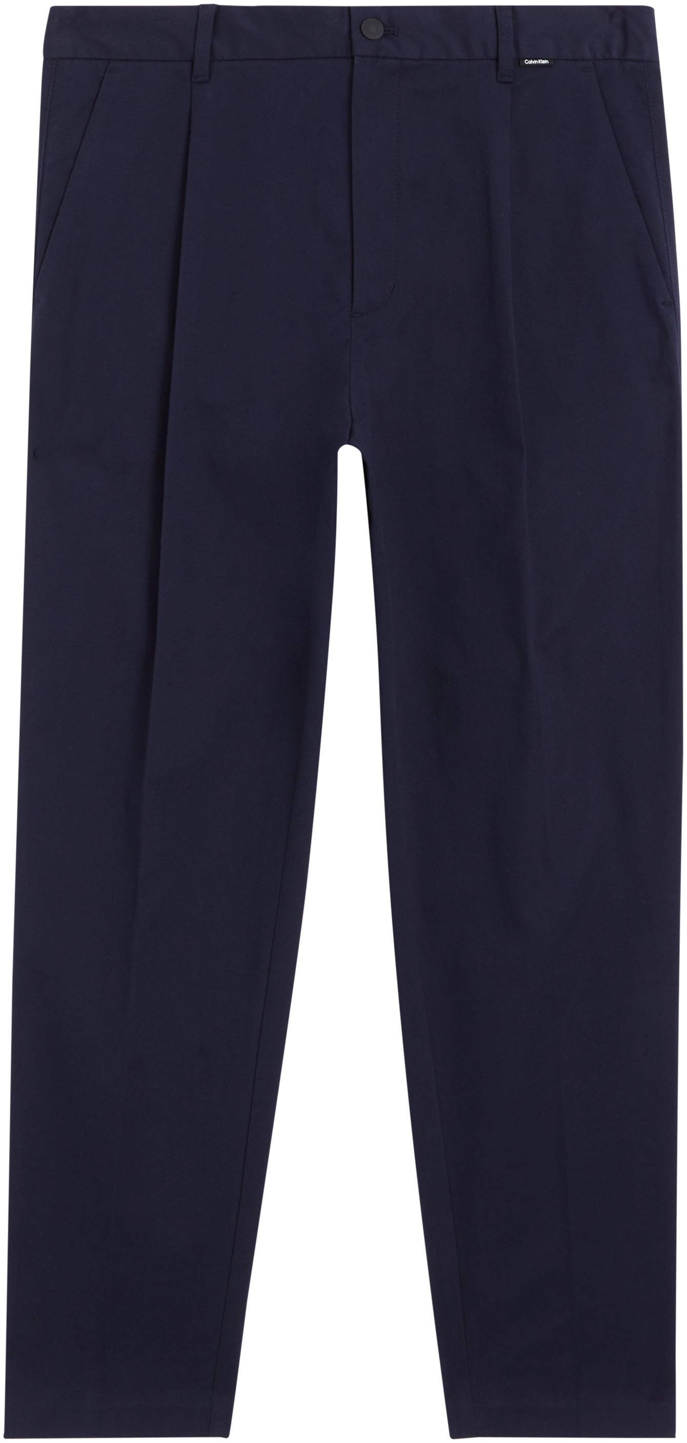 Calvin Klein Bügelfaltenhose »MODERN TWILL TAPERED PLEAT PANTS«, mit Logoprägung