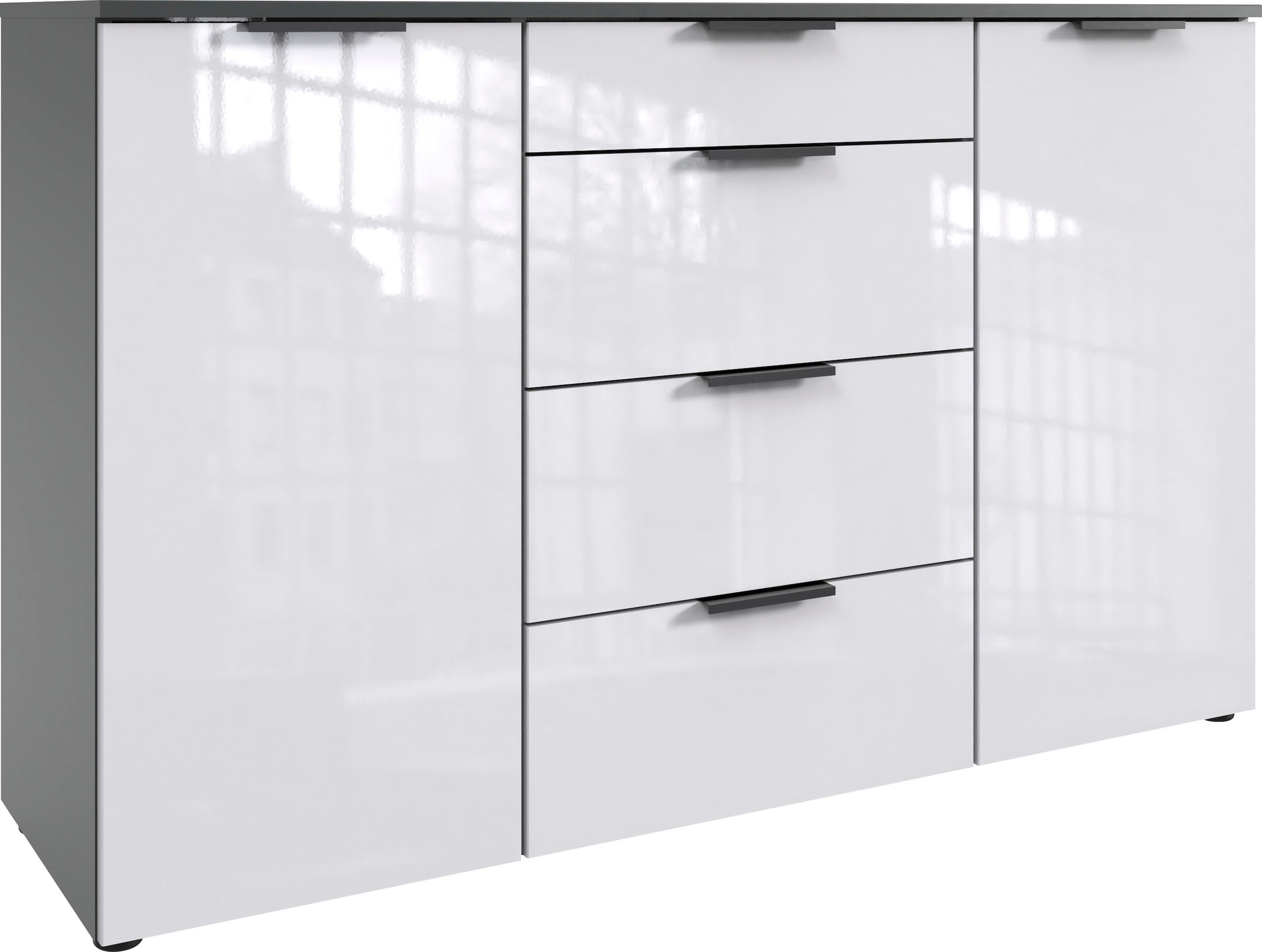 Image of Wimex Kombikommode "level36 D by fresh to go" mit lackierten Hochglanz-Fronten, soft-close Funktion, 135cm breit