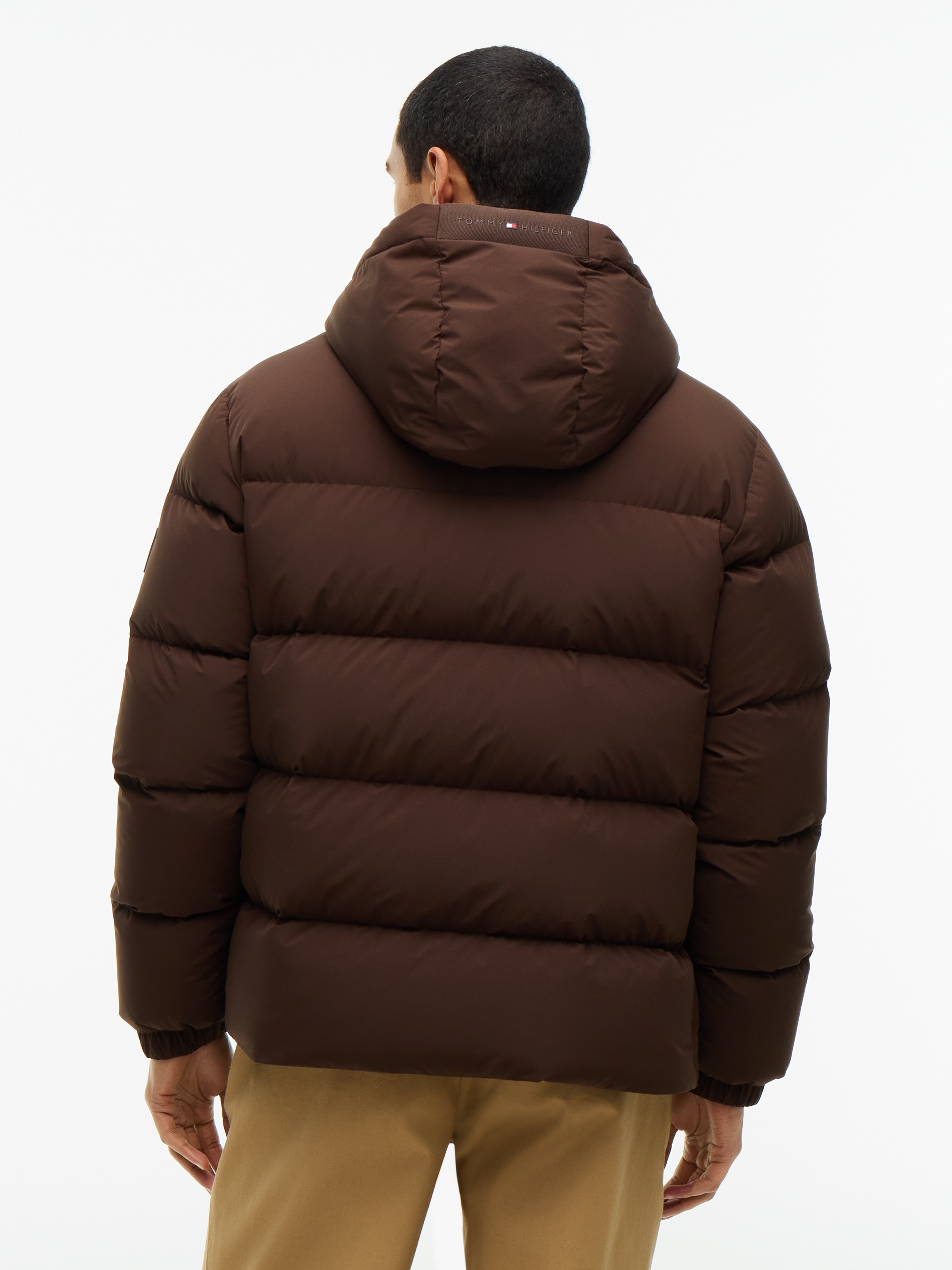 Tommy Hilfiger Doudoune »DOWN HOODED PUFFER JKT« avec capuche avec écusson logo, avec capuche, avec rembourrage en duvet