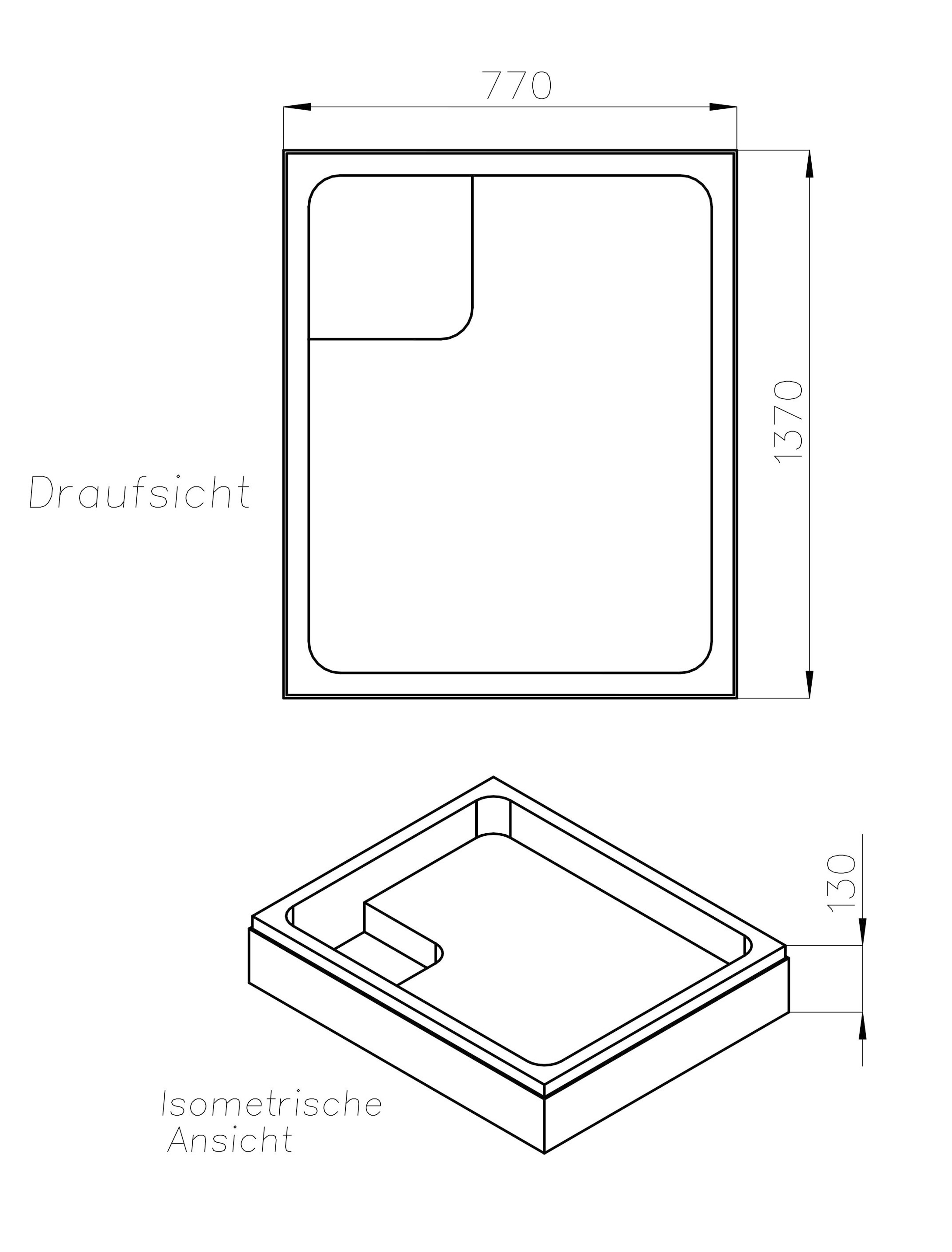 OTTOFOND Duschwanne »Set Rechteckduschwanne«, (3 St.), 1400x800/30 mm