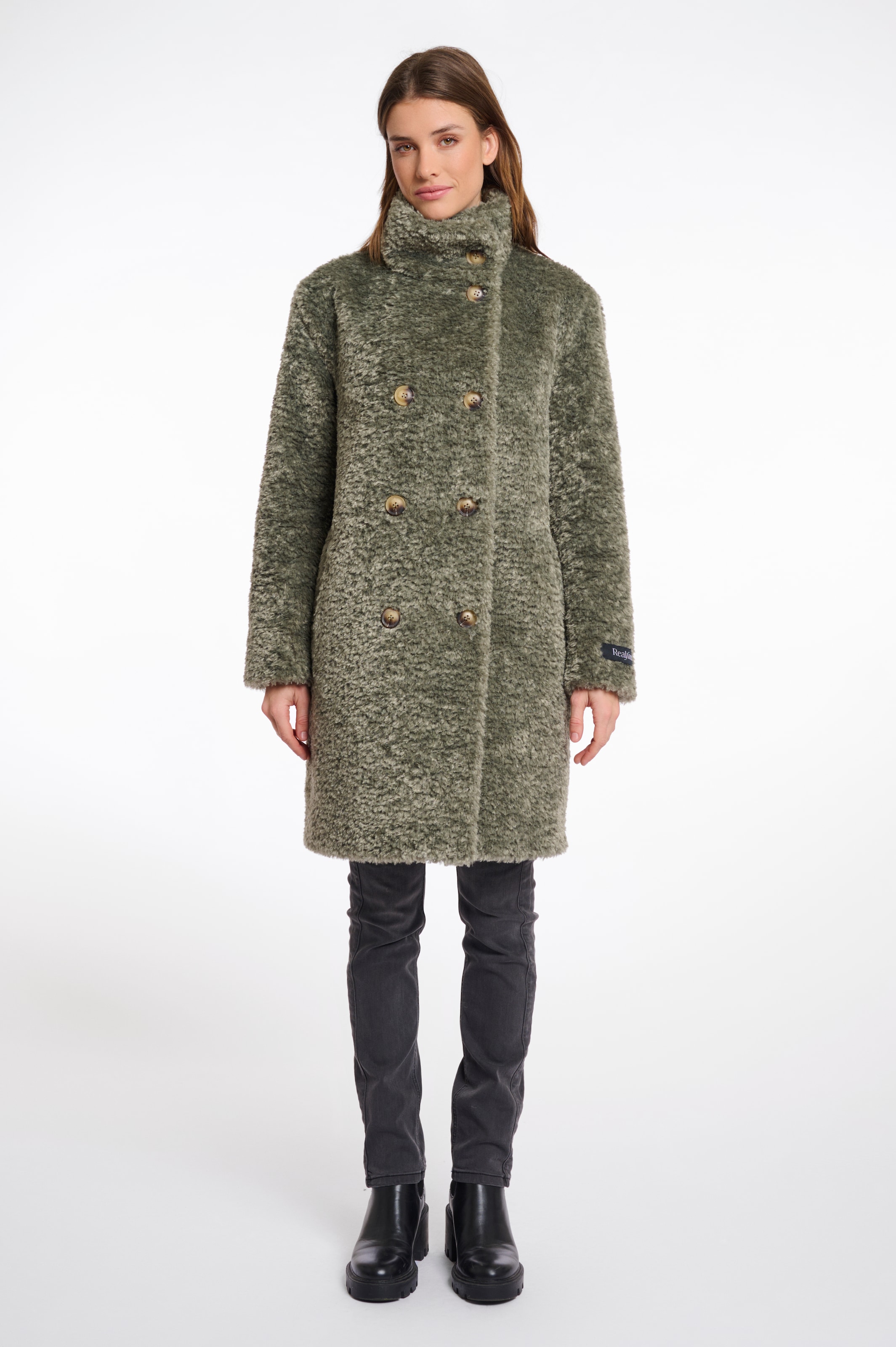 Rino & Pelle Manteau court »ENA« in Teddyfell-Optik