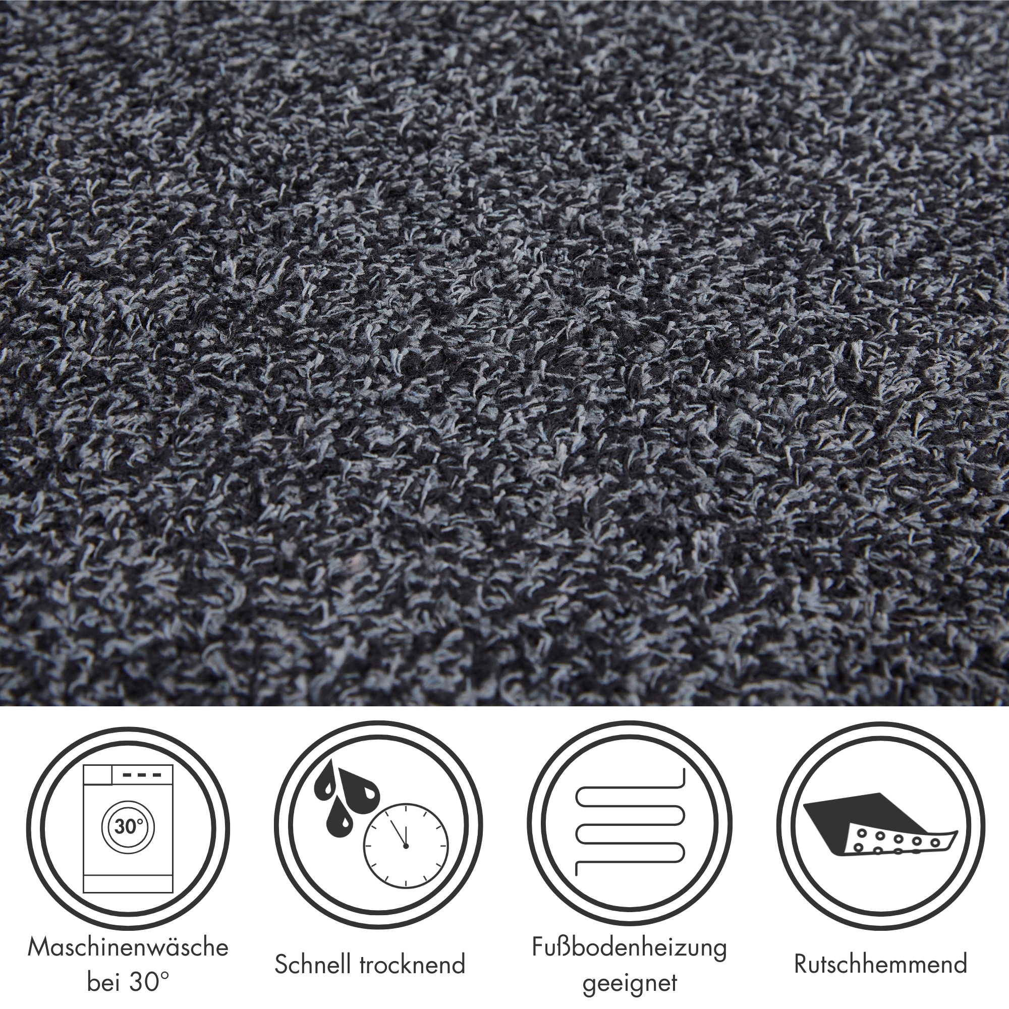 my home Fussmatte »Sydney, Made in Netherlands«, rechteckig, 6 mm Höhe, Schmutzfangmatte, melierte Optik, rutschhemmend, für In- und Outdoor