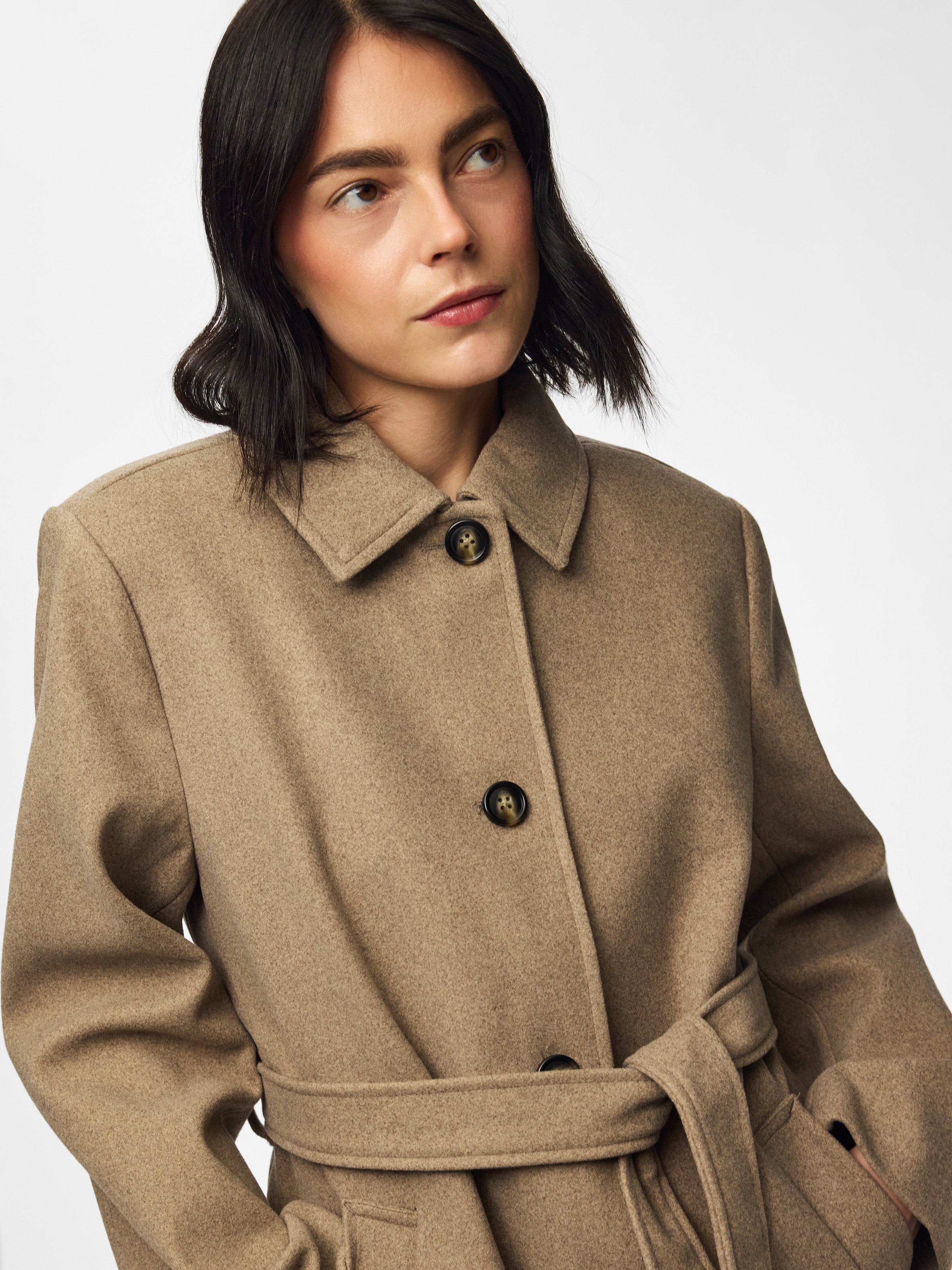 pieces Manteau long »PCAYA LONG COAT NOOS BC« fibre synthétique