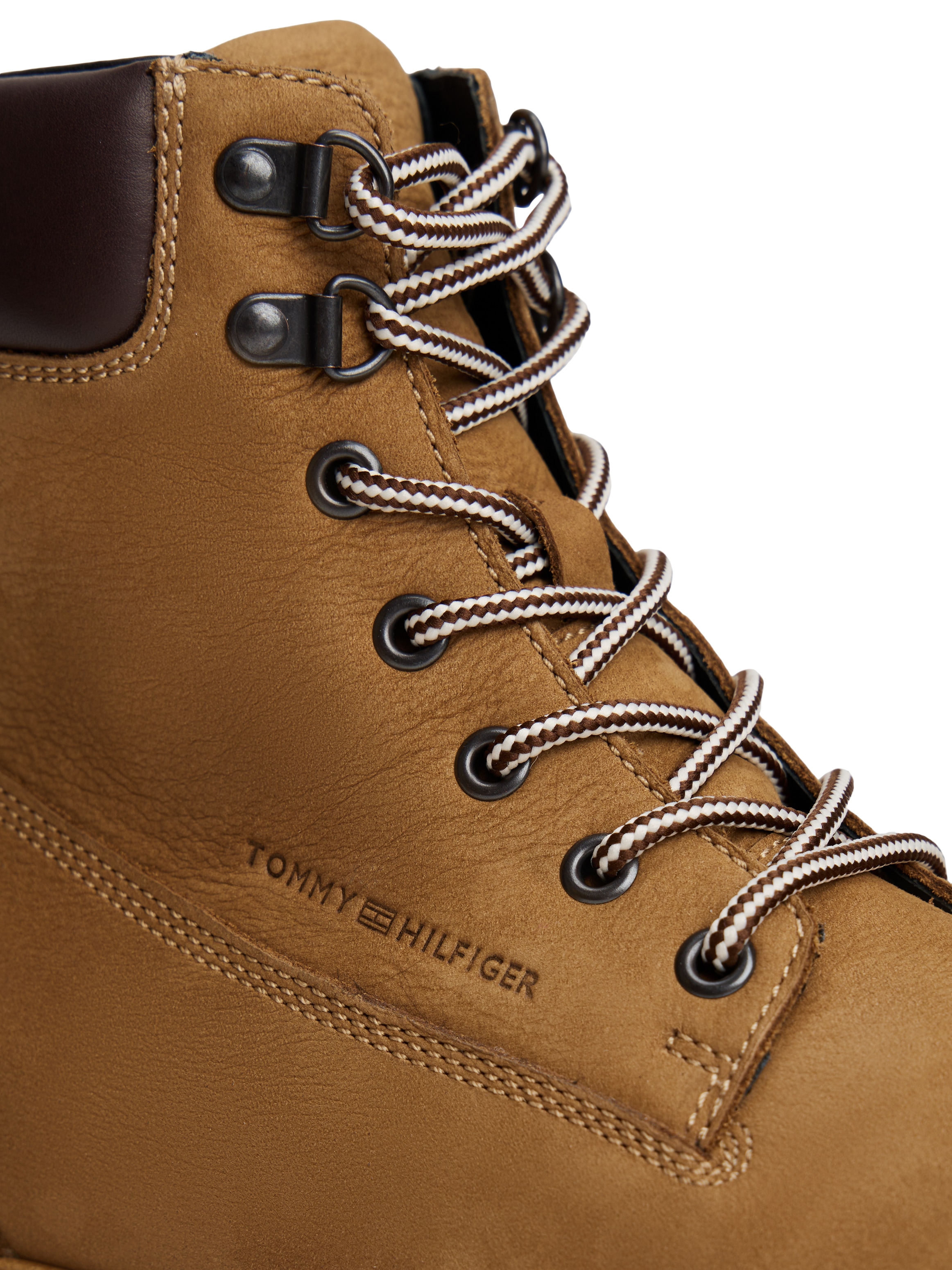 Tommy Hilfiger Bottines à lacets »FLEX TH OUTDOOR W NBK BOOT«  , talon bloc, chaussure outdoor avec œillets, style alpiniste