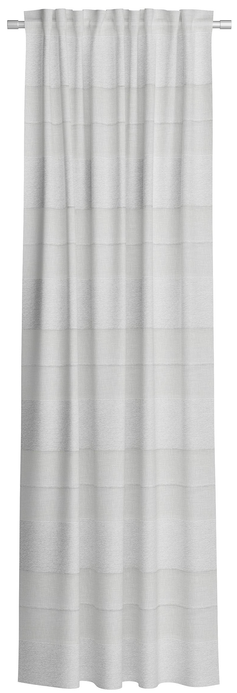 Neutex for you! Rideau »FENJA« Bande multifonctionnelle 1 cuis tlg. Tissu jacquard semi-transparent à structure rayée