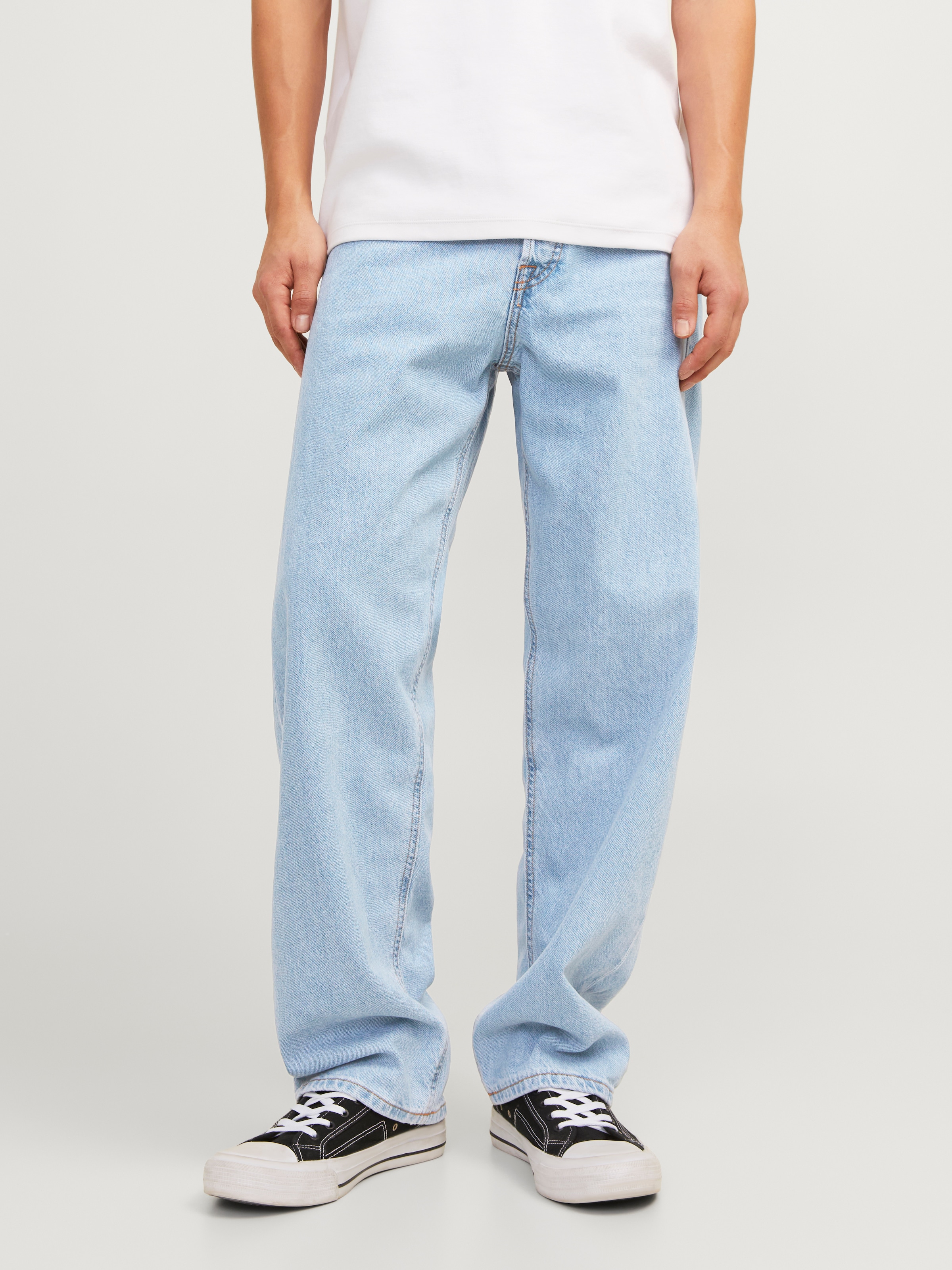 Image of Jack & Jones Relax-fit-Jeans "JJIEDDIE mit hoher Taille und lockerer Passform" Baumwolle, relaxed fit
