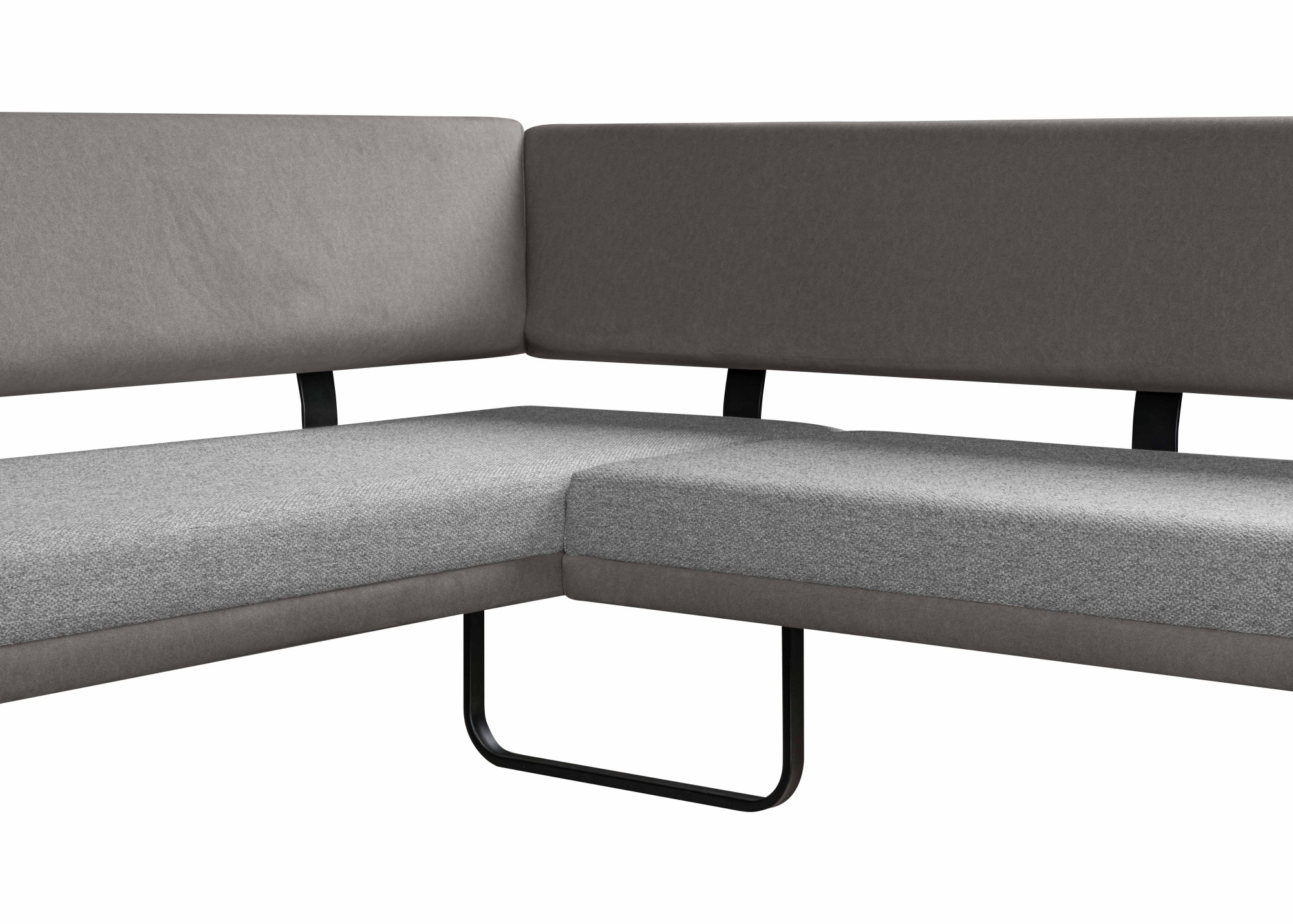 GOODproduct Ensemble de bancs d'angle »Gabi Essecke, Sitzgruppe, Eckbankgruppe, Küchenbankgruppe« Ensemble, 4 pièces, 4 pièces tlg. structure en métal plat noir mat, stable, design bicolore