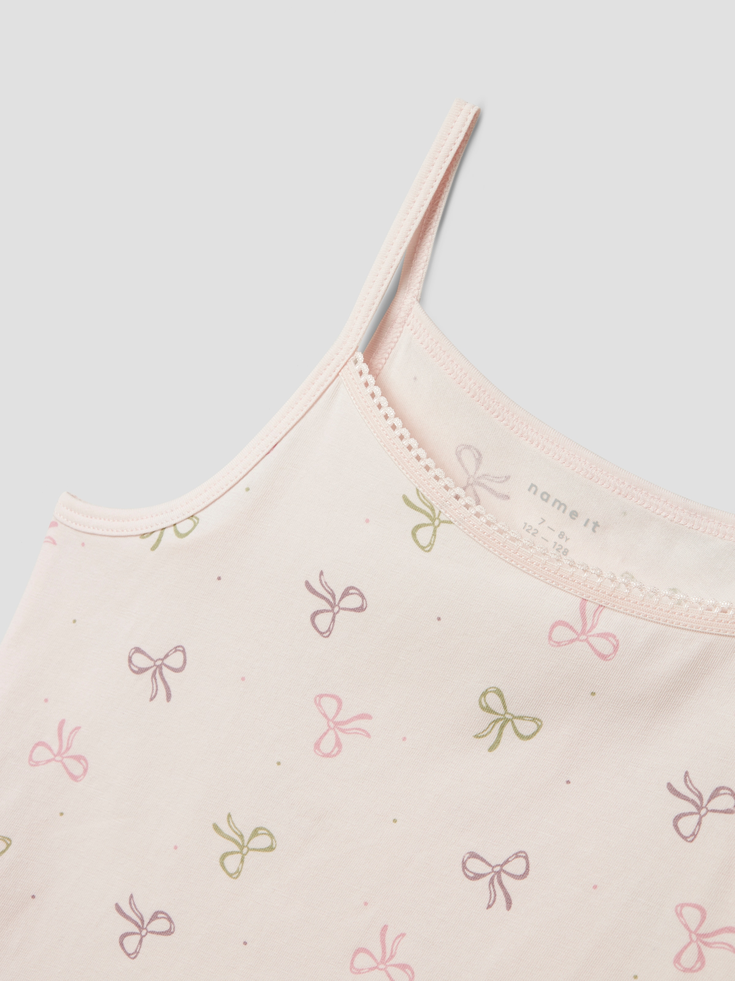 Name It Unterhemd »NKFSTRAP TOP 2P BARELY PINK BOW NOOS«, (Packung, 2 St.)