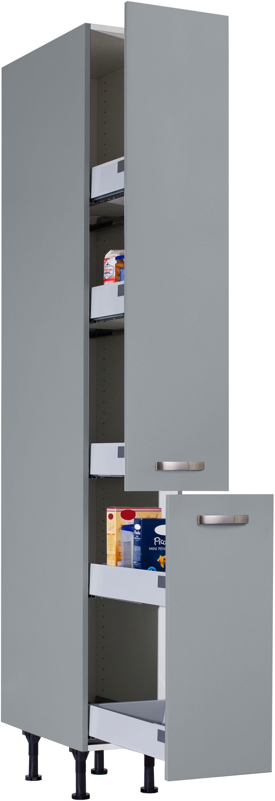 OPTIFIT Apothekerschrank »Cara«, mit 2 Vollauszügen und 5 Ablagen, höhenverstellbare Füsse, Breite 30 cm