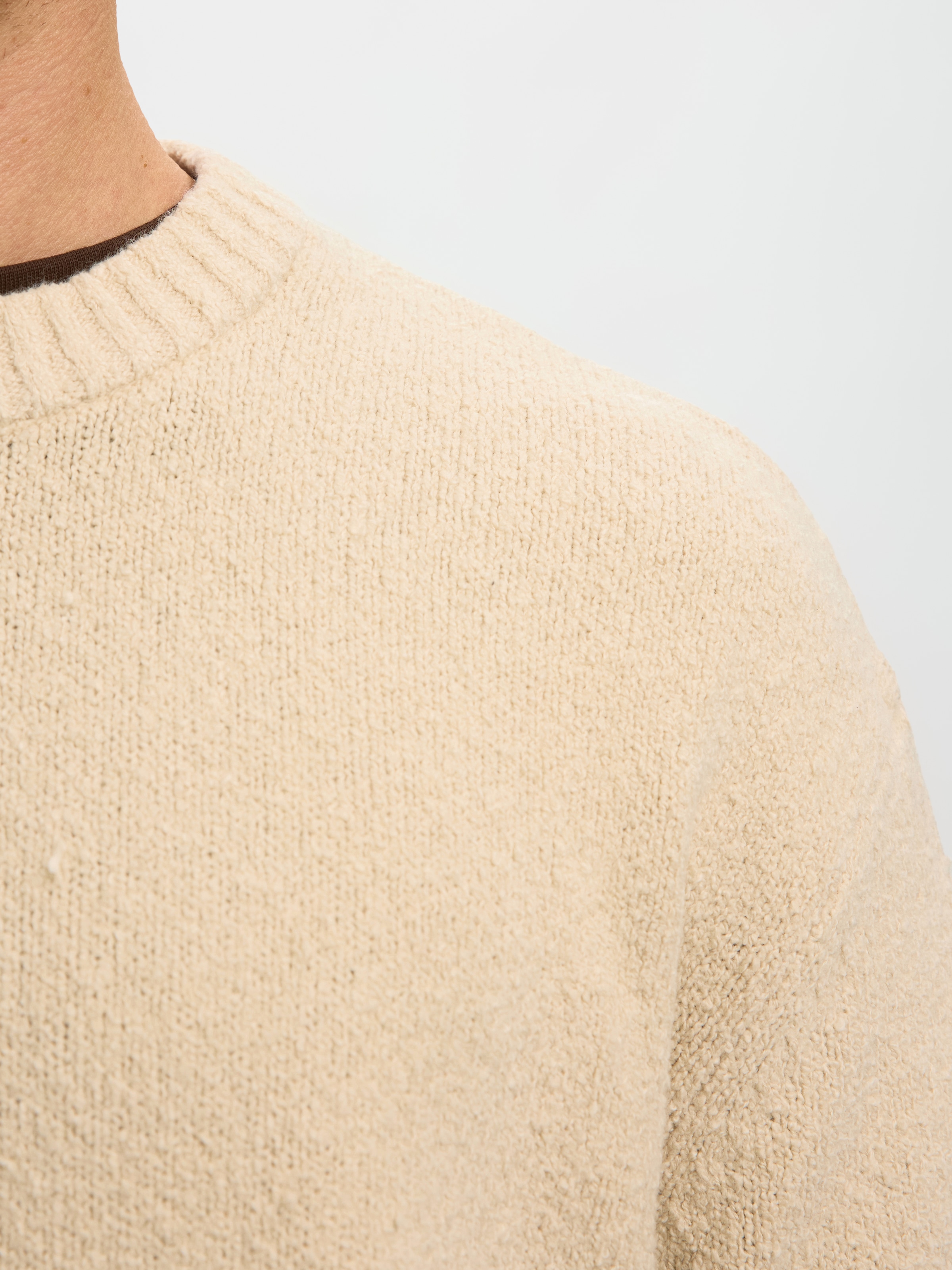 SELECTED Pull à col rond »SLMALEX LS KNIT CREW NECK NOOS« mélange coton, coupe décontractée