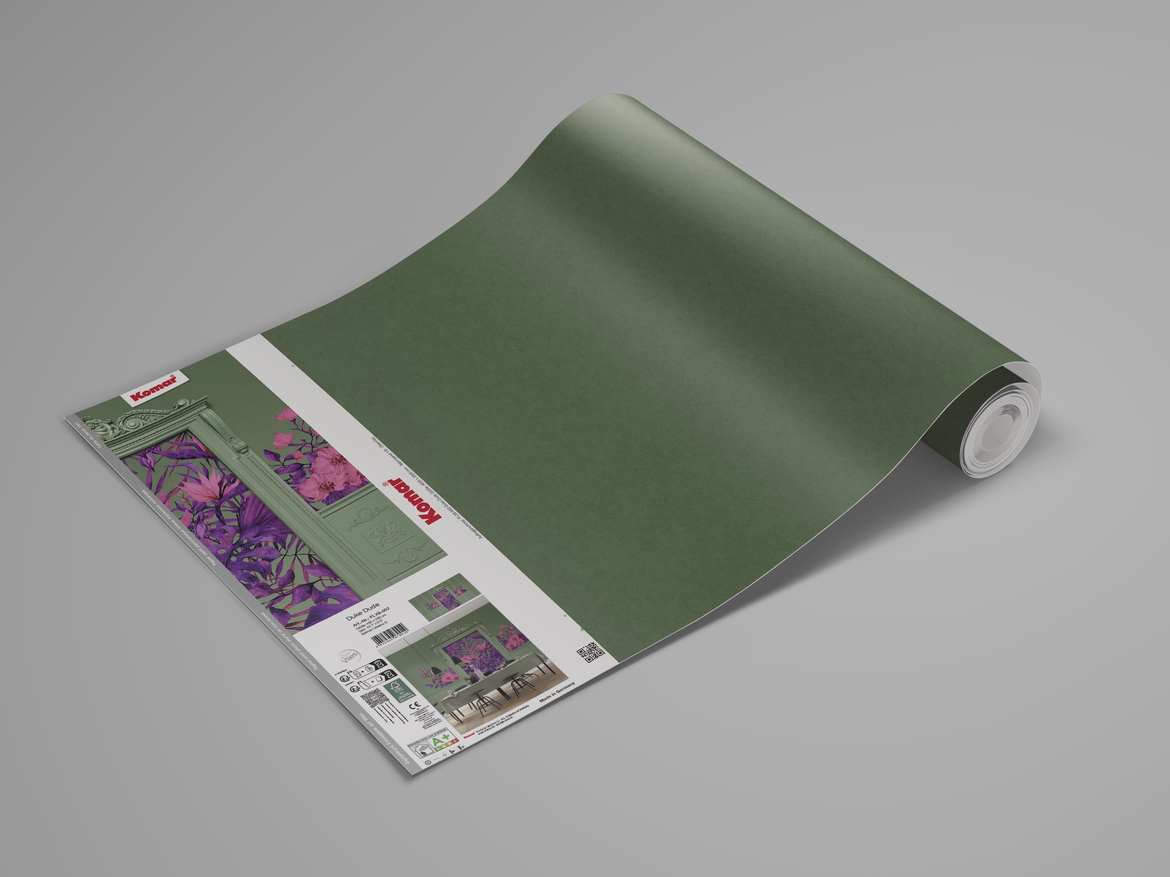 Komar Fototapete »Komar Vlies Fototapete - Duke Dude green - Grösse 400 x 250 cm«, bedruckt