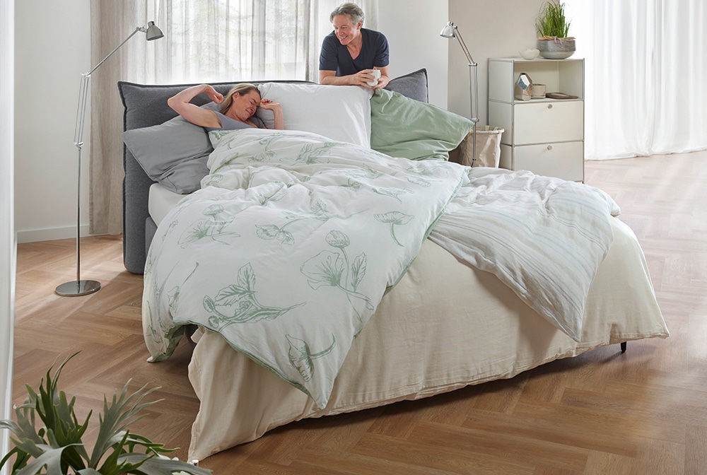Primera Linge de lit »Halbleinen-Bettwäsche« 2 pièces 55% coton, 45% lin