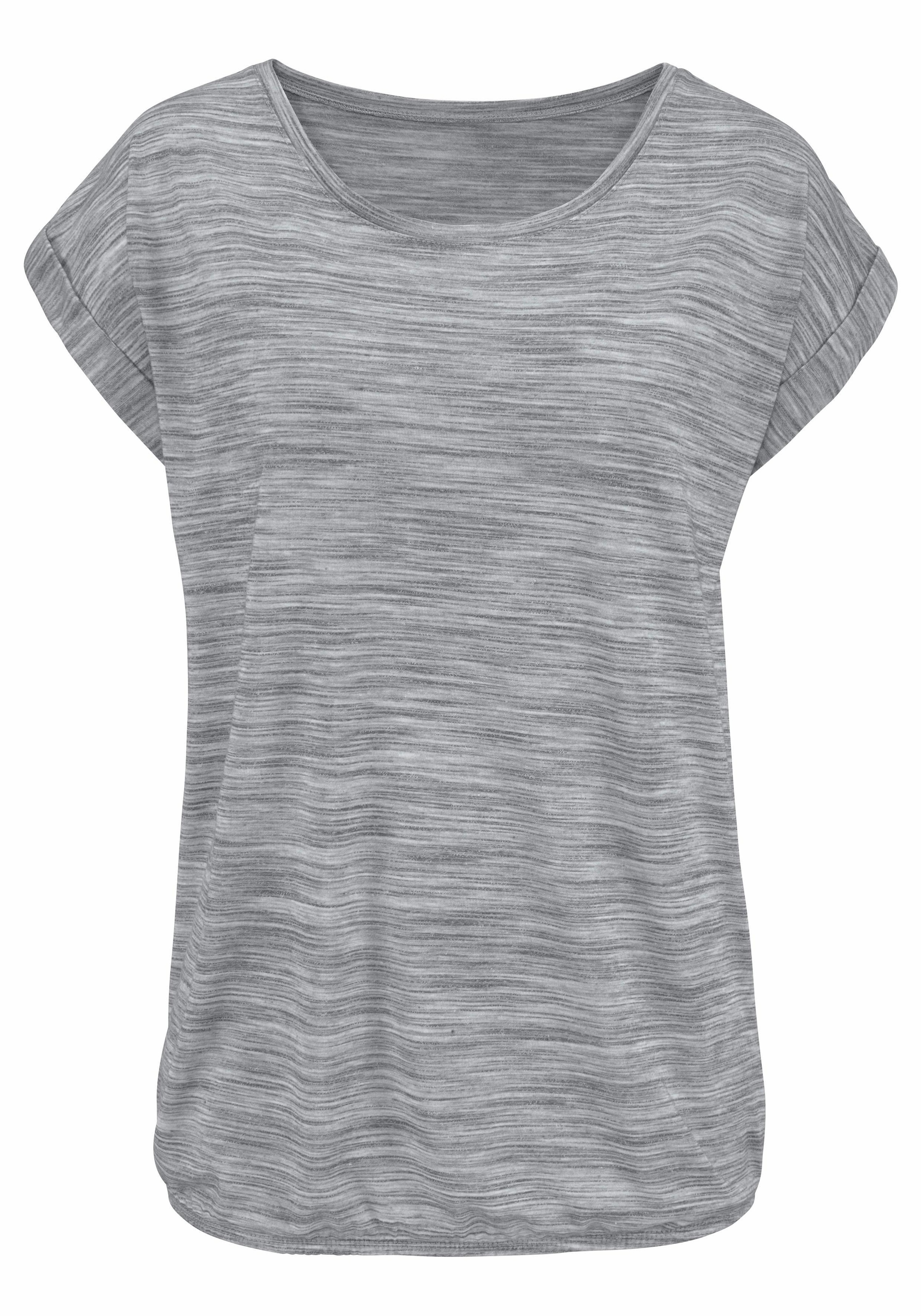 ♕ Beachtime T-Shirt, (2er-Pack), mit farbigem Struktureffekt  versandkostenfrei bestellen