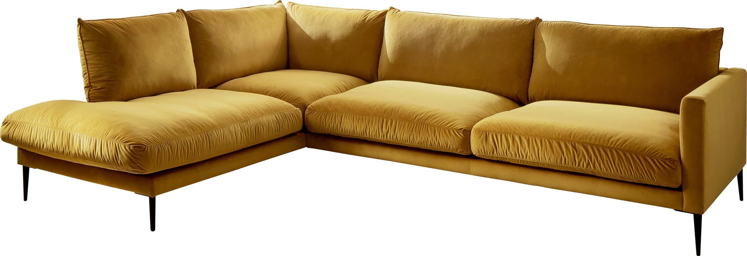 Trends by HG Polsterecke »Svea L-Form«, Ottomane rechts oder links, mit Metallfuss, frei im Raum stellbar