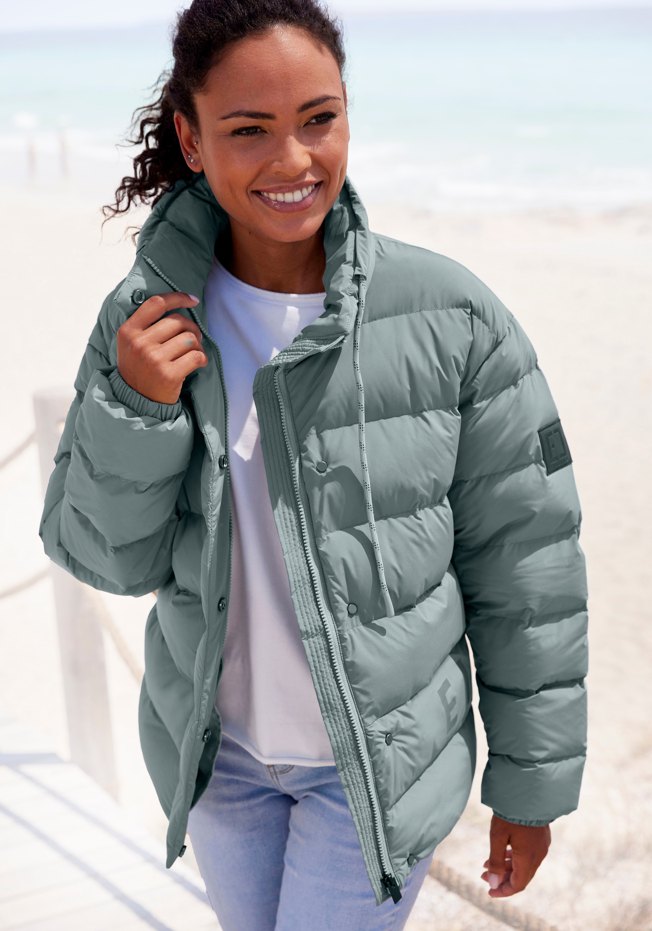 Elbsand Veste matelassée ohne Kapuze mit grossem seitlichen Logo-Print