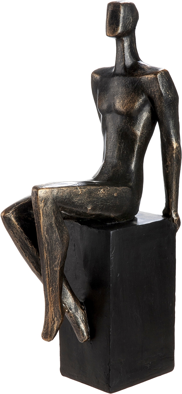 Image of GILDE Skulptur "Skulptur Mann Eleganz bronzefarben" Anmut stilvoll dekorativ Wohnambiente Geschenkidee