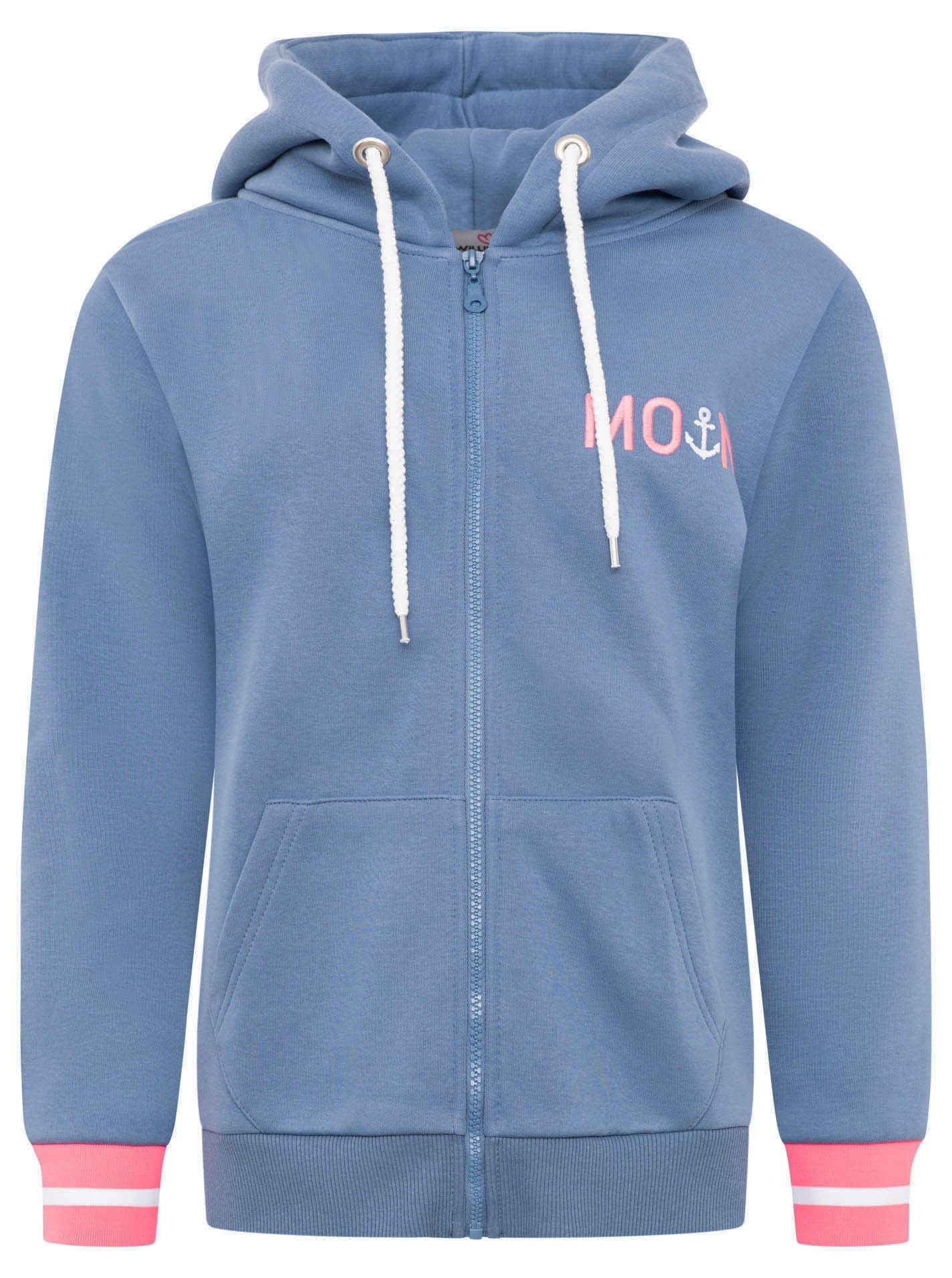 Zwillingsherz Sweat à capuche »"Rahel"« Langarm, Kapuze, Reissverschluss, modisch, Schriftzug, Taschen