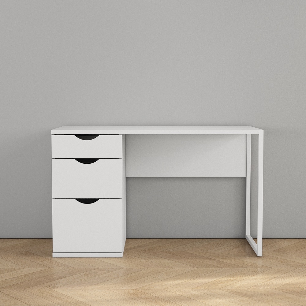GOODproduct Schreibtisch Set,  mit Schubladen, im modernen skandinavischen Design, Breite 120 cm