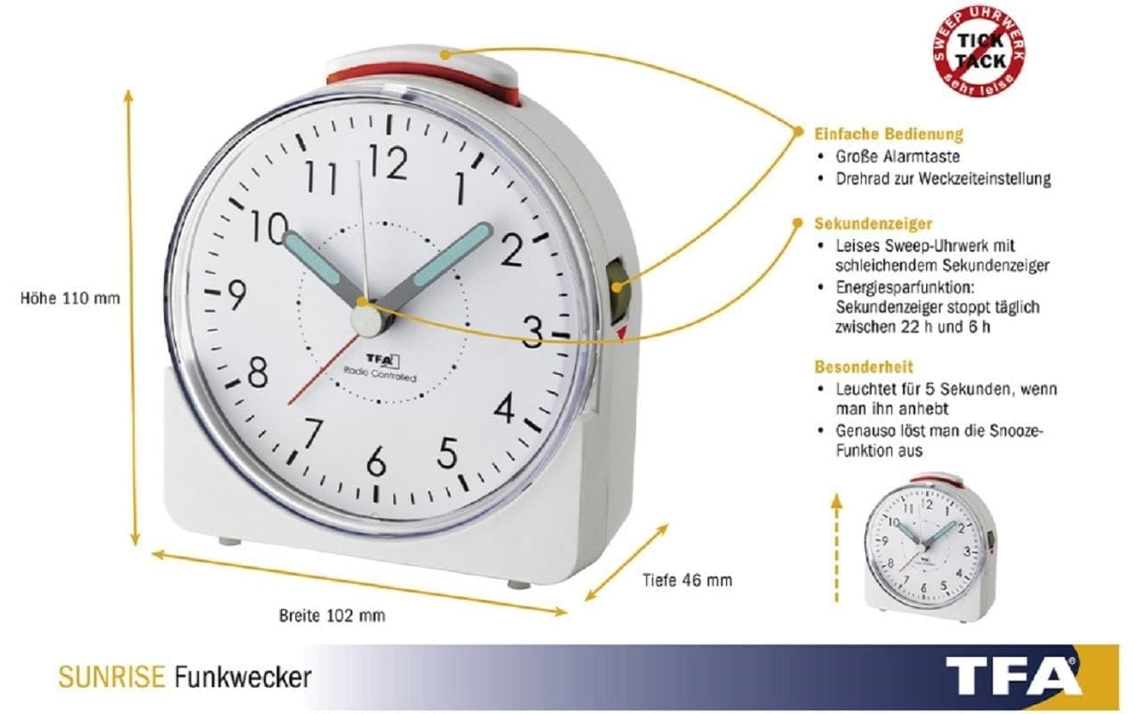 TFA Dostmann Funkwecker »Sunrise«
