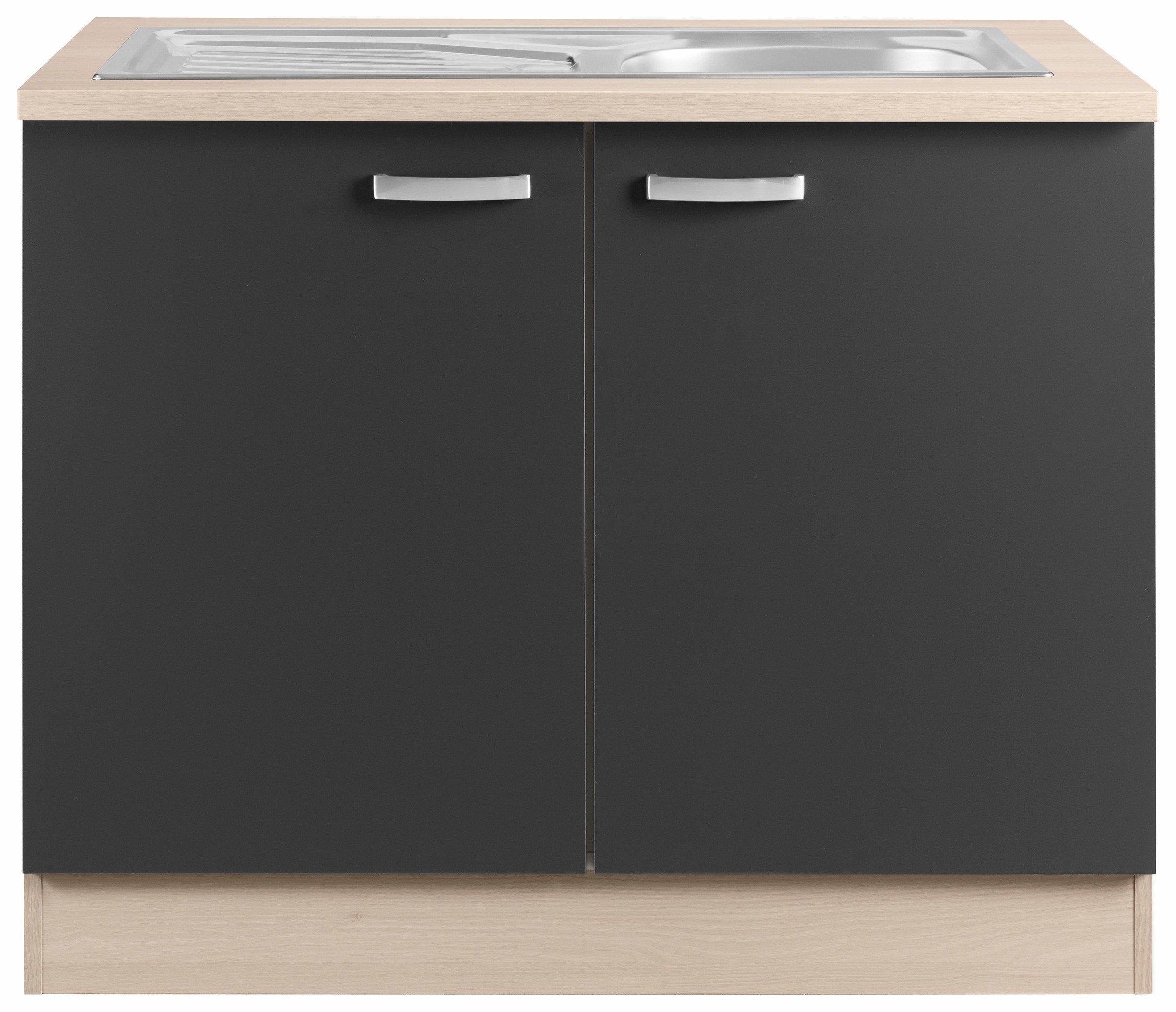 OPTIFIT Spülenschrank »Faro«, mit Metallgriffen, Breite 100 cm