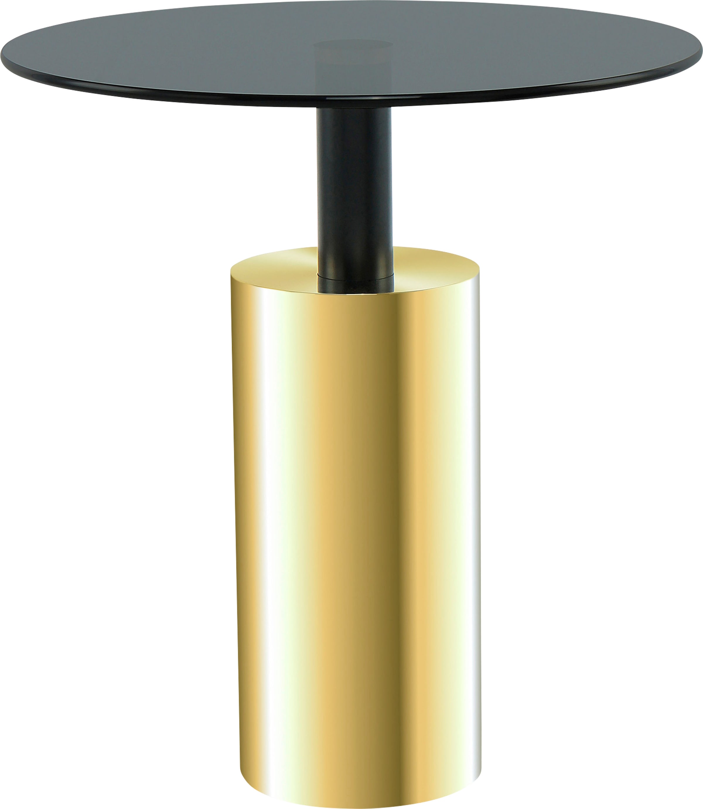Kayoom Beistelltisch »Rosanna 525, Beistelltisch in glamourösem Stil,runde Glas-Tischplatte«, (1 St.), Runde Tischplatte, edles Design, zeitlose Farben, Sockel: Ø 15 cm