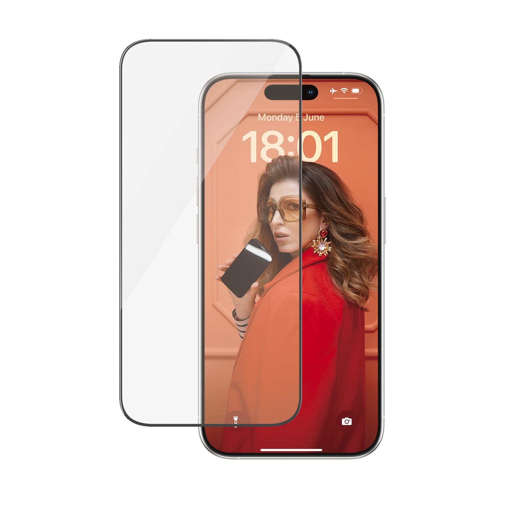 PanzerGlass Displayschutzglas »Ultra-Wide Fit Screen Protector für iPhone 15 Pro«, für Apple iPhone 15 Pro, Displayschutzfolie, Schutzfolie, Bildschirmschutz, kratz- & stossfest