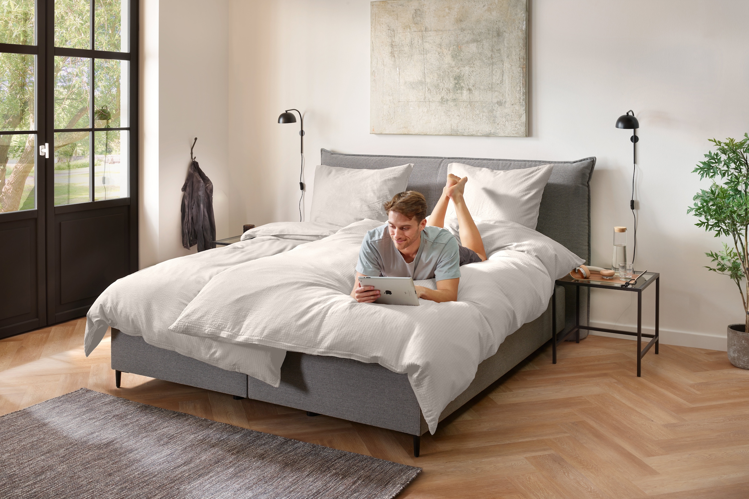 Primera Linge de lit »Soft-Seersucker-Bettwäsche Uni« 2