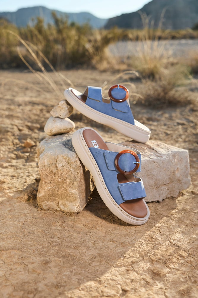 Rieker Pantolette  chaussure d'été, chausson, chaussure de plage avec bride velcro