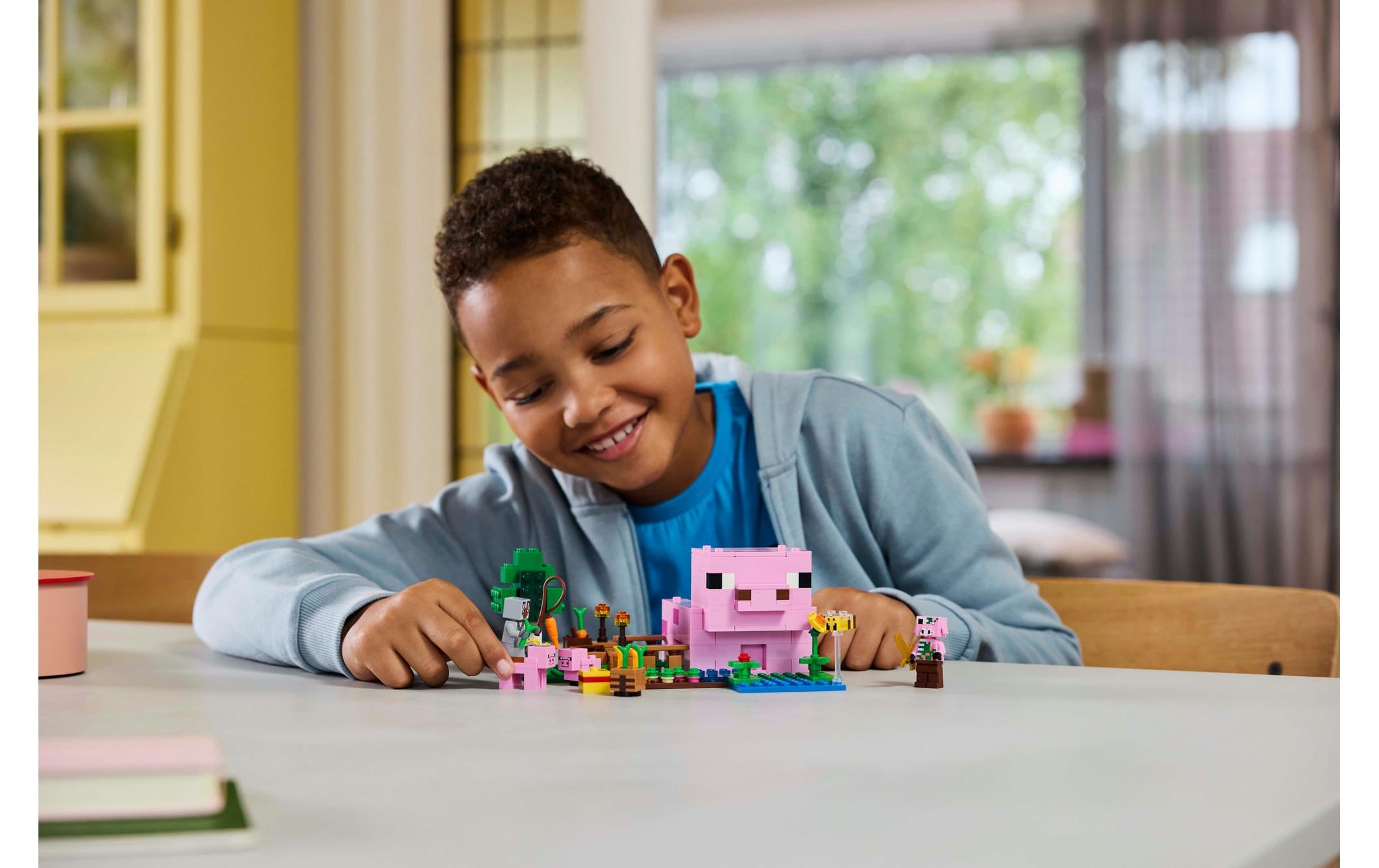 LEGO® Spielbausteine »Minecraft Das Babyschwein-Haus 21268«