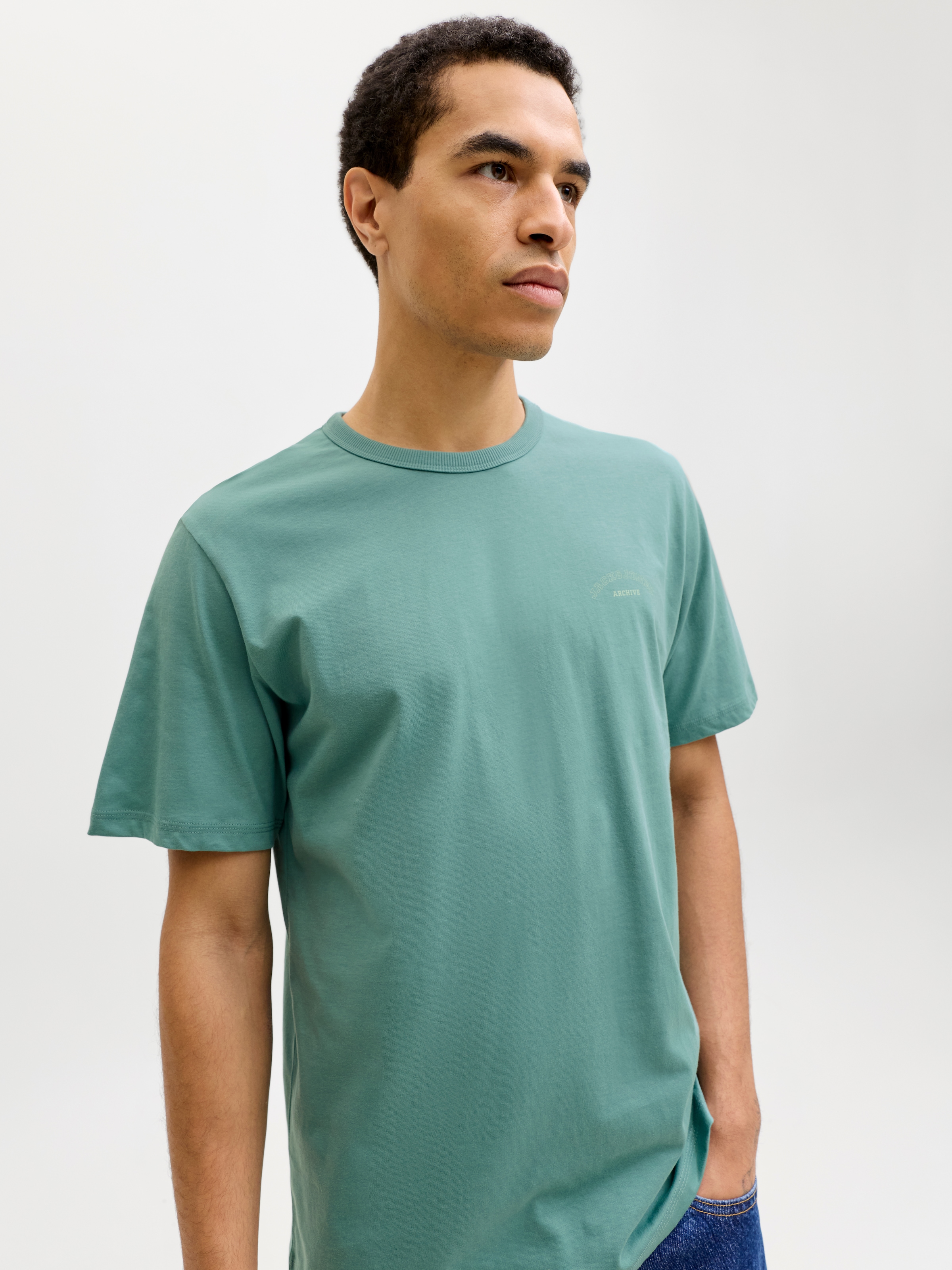Jack & Jones Shirt à col rond »JJCOLLEGE LOGO TEE SS CREW NECK«