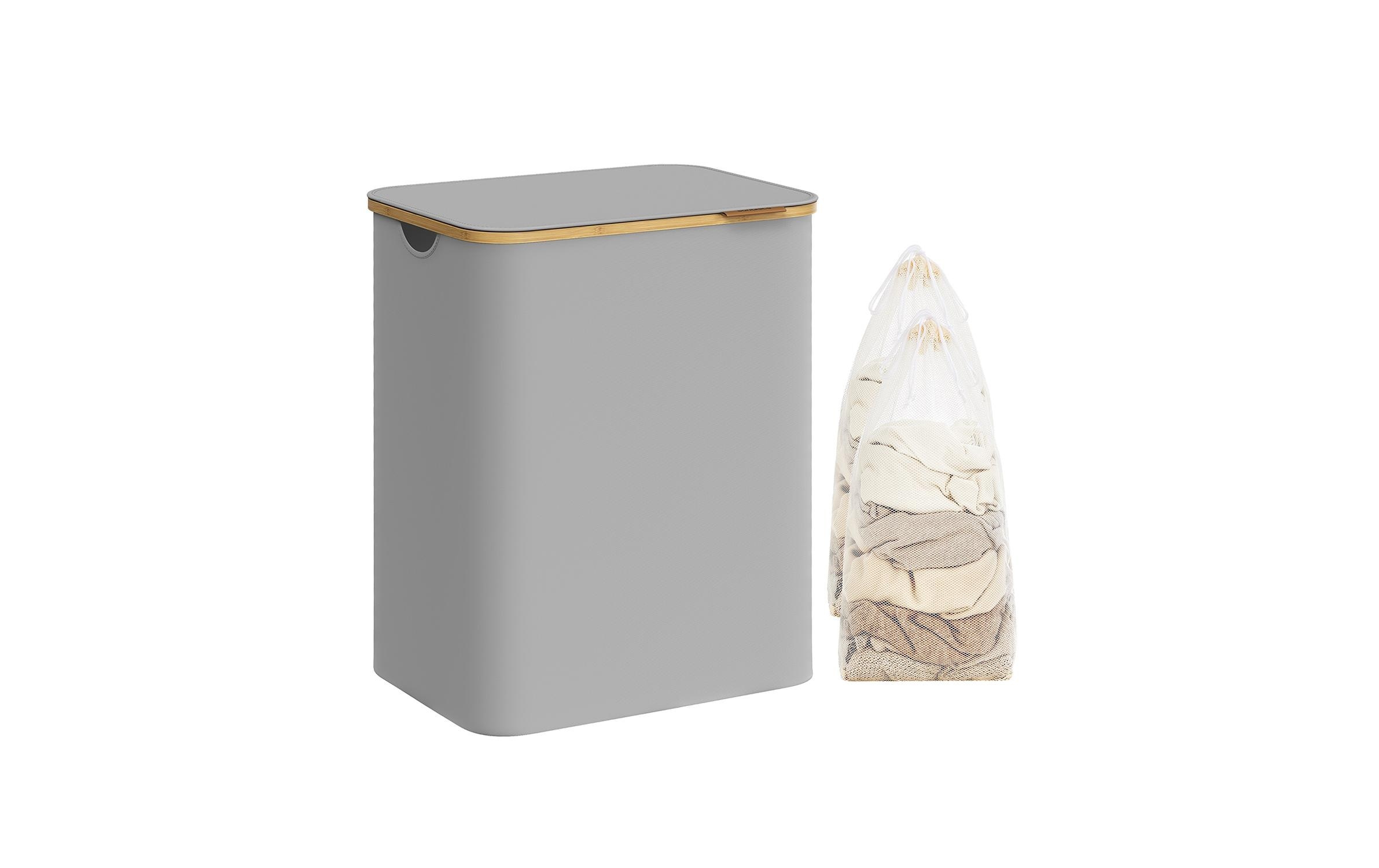 Image of SONGMICS Wäschekorb "zusammenklappbar mit 2 Fächern 130 l"