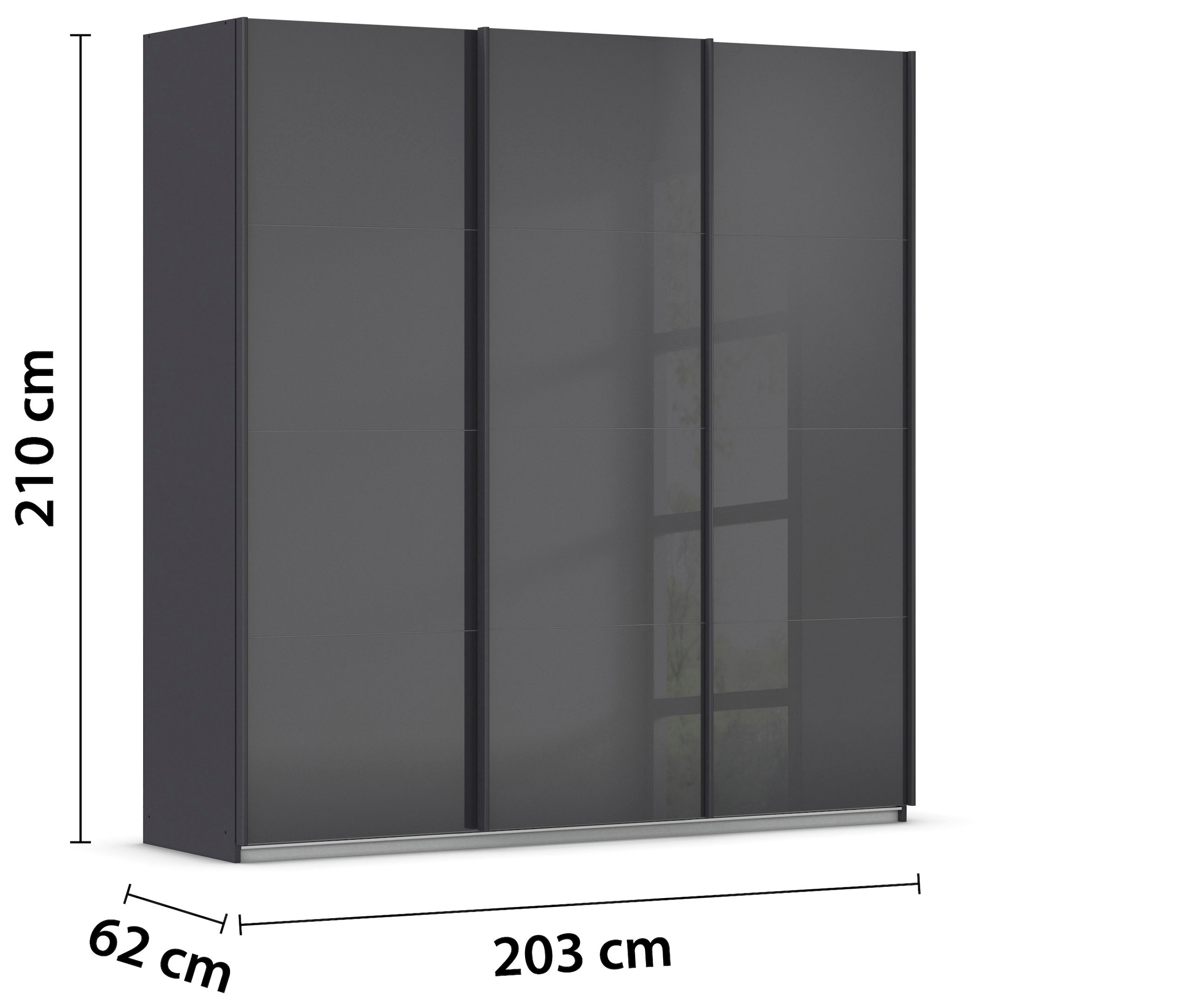 rauch Kleiderschrank »Mehrzweckschrank Aktenschrank Möbel Mietswohnung Schlafzimmer KOLUNA« 3 Ausstattungen BASIC/CLASSIC/PREMIUM (inkl. SOFT-CLOSE-FUNKTION),  Breiten 203/271/315/360 cm Höhen 210/229 Glas-Front MADE IN GERMANY