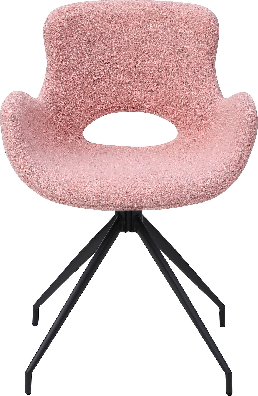 SalesFever Esszimmerstuhl, Struktur (100% Polyester), 180° Drehplatte unter  der Sitzfläche, mit Rücken Cut-Out kaufen