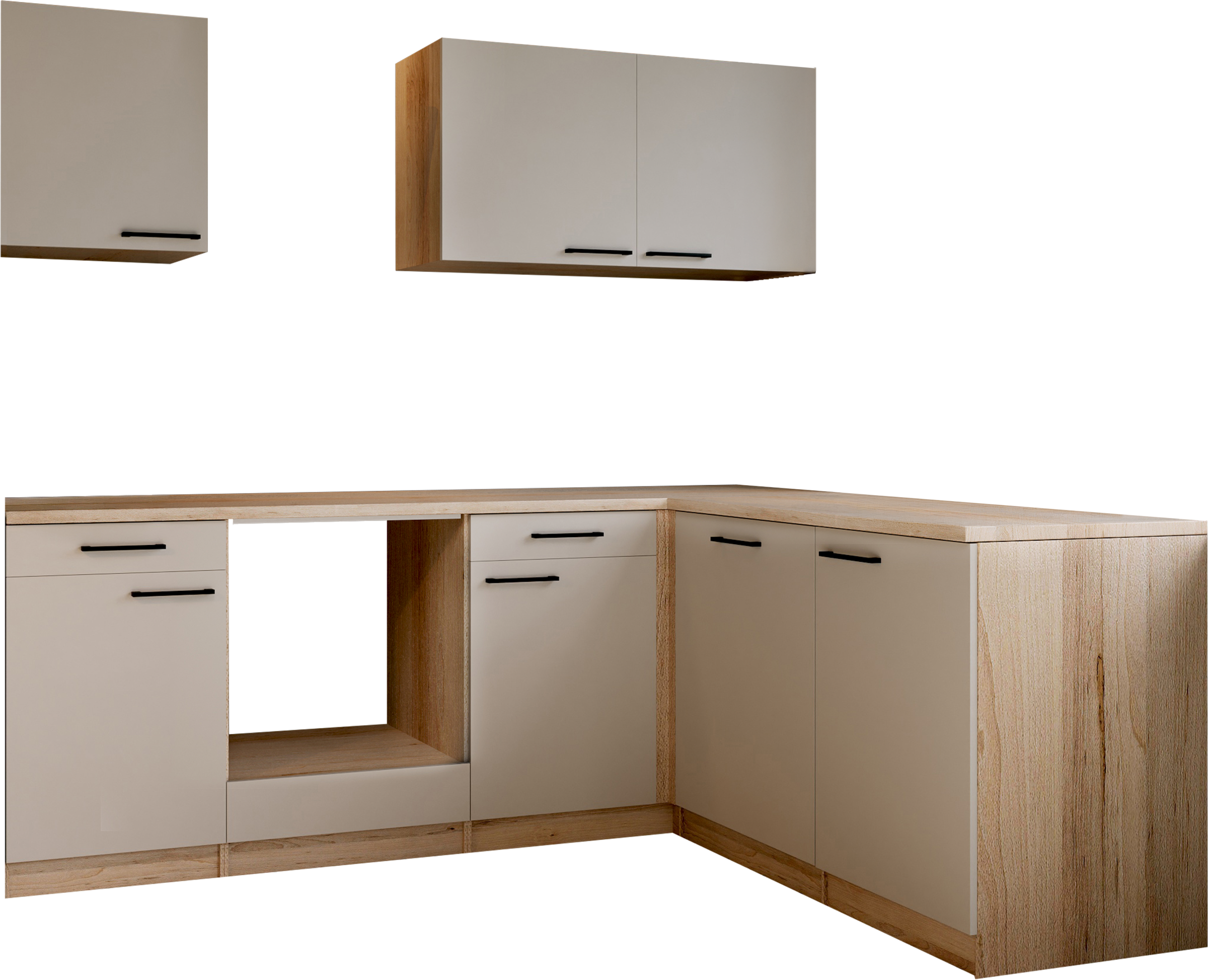 RESPEKTA Cuisine d'angle »Merle« zerlegt, wahlweise mit E-Geräten, mit Soft Close, Breite 220 cm