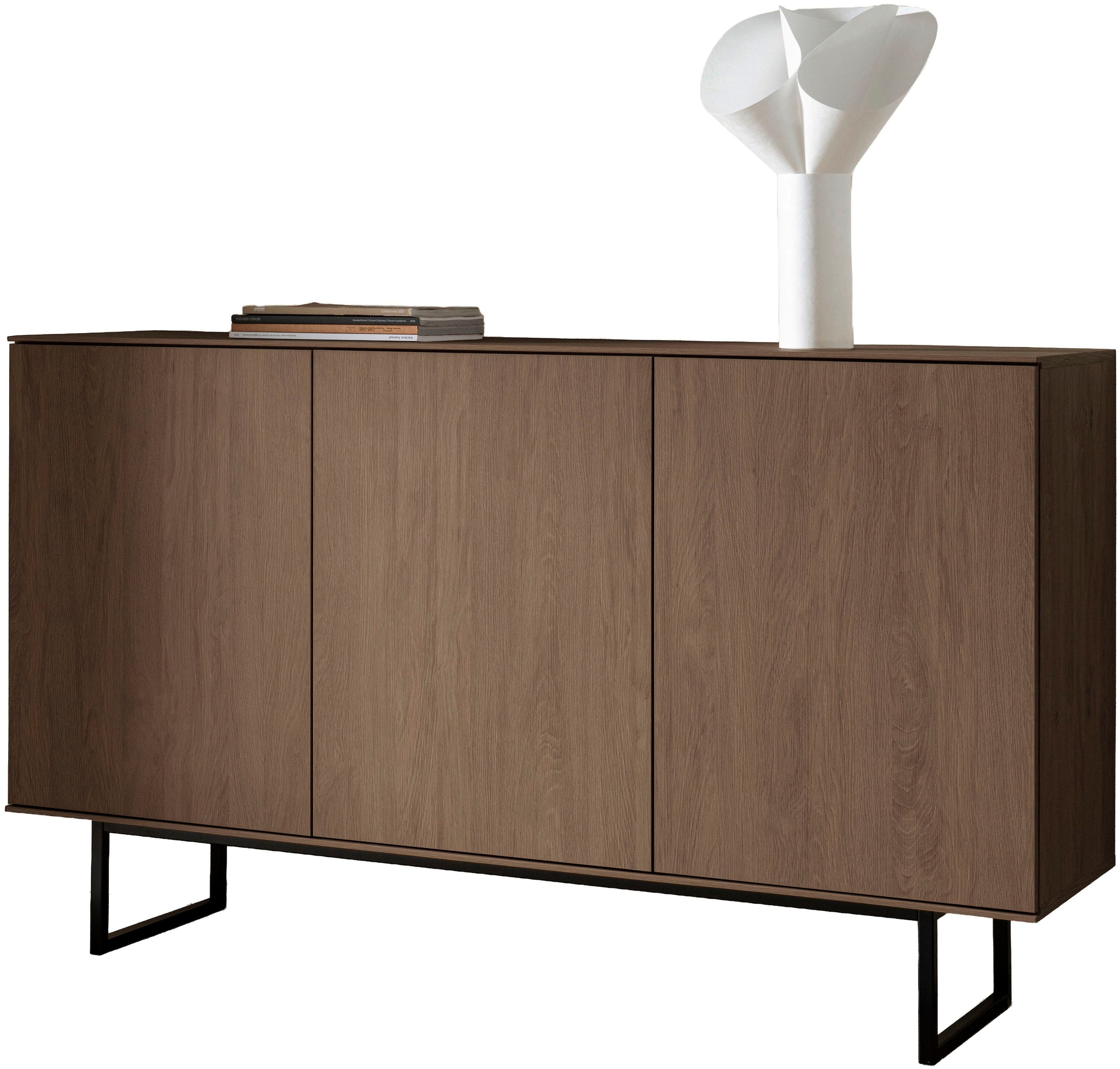Home affaire Sideboard »Lund, moderner Schrank, Kommode mit Kufengestell« optisch dünner Oberboden, hochwertige Optik, ausreichend Stauraum