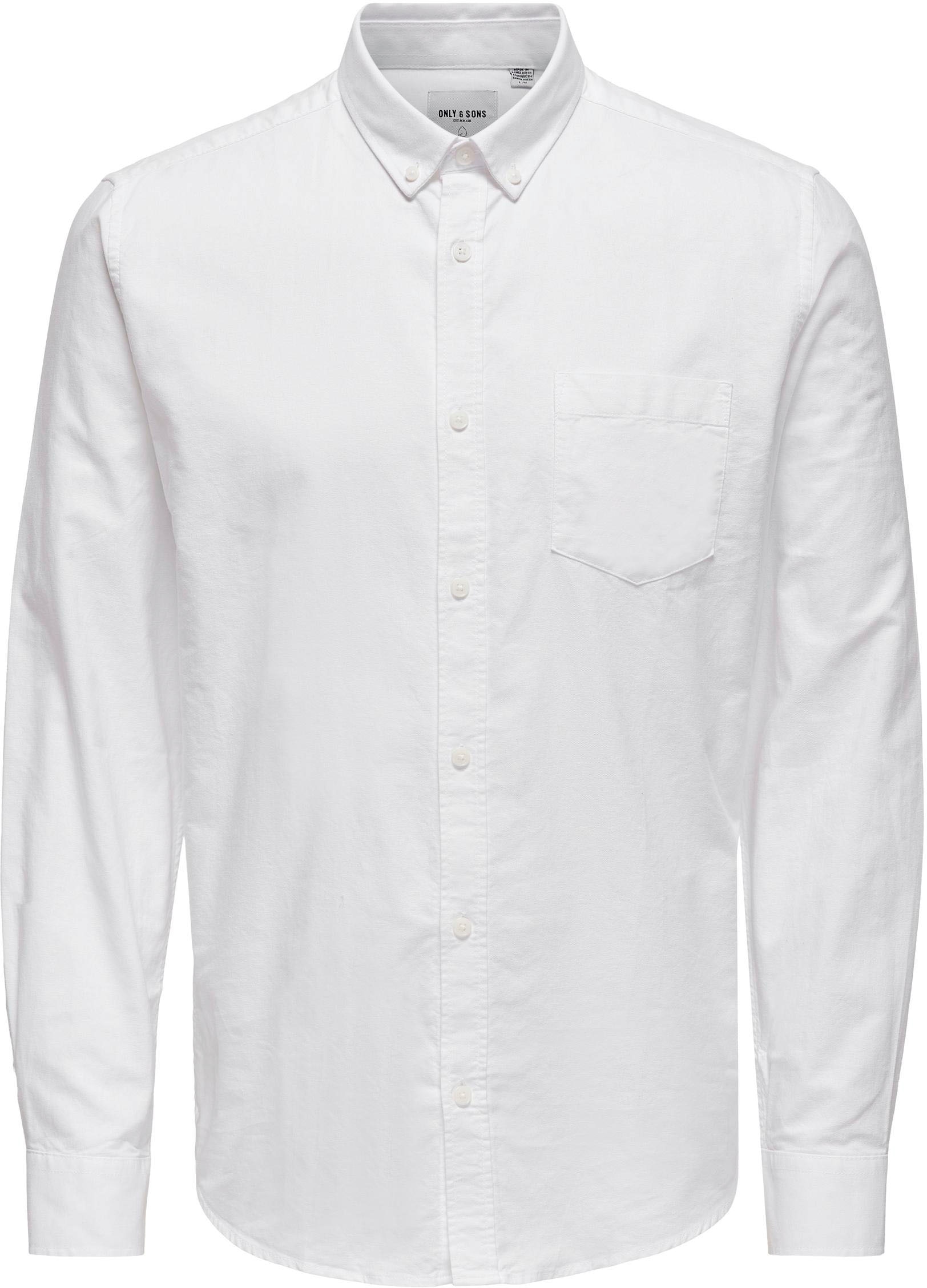 ONLY & SONS Langarmhemd »ONSALVARO SLIM LS OXFORD SHIRT NOOS«