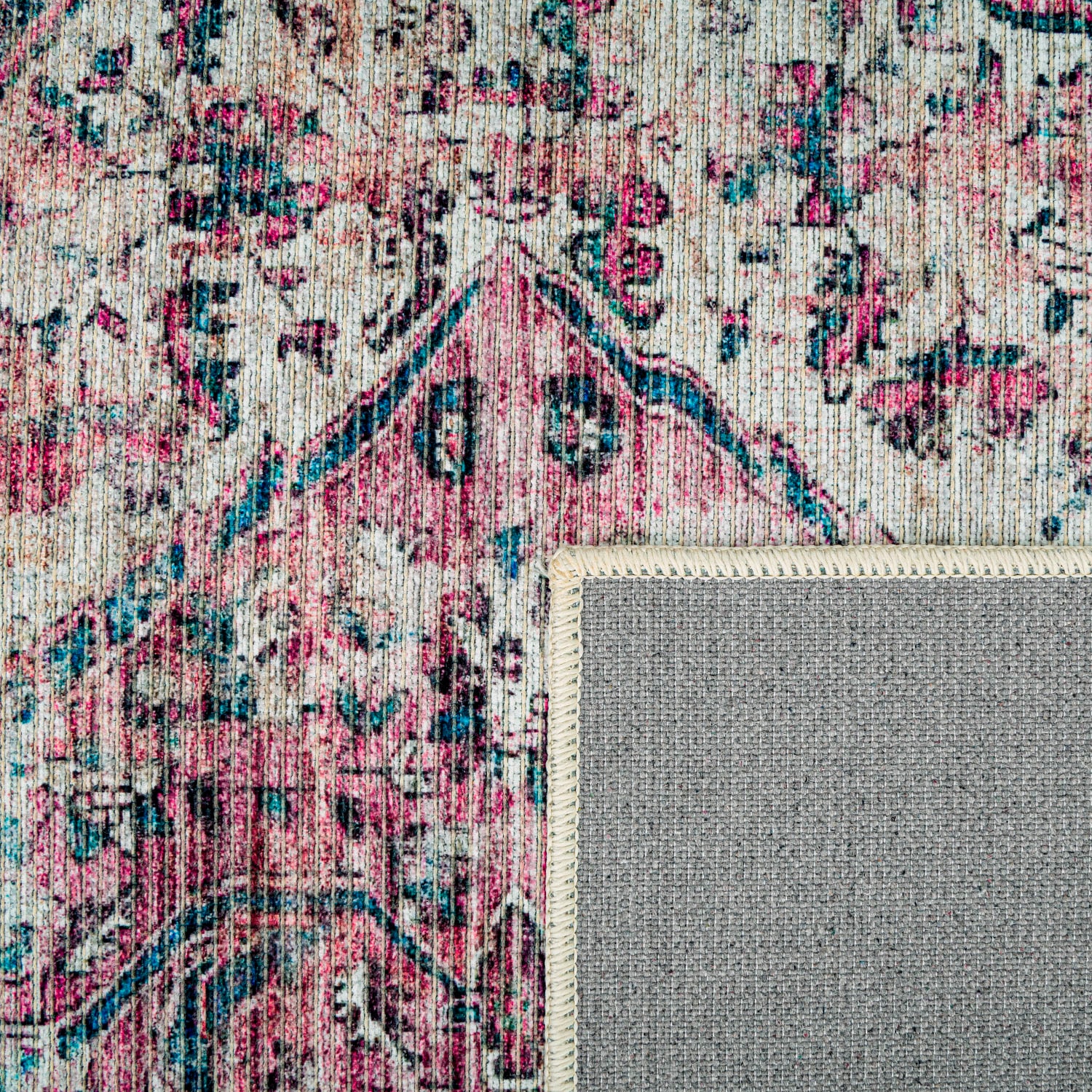 Paco Home Teppich »Lyon 337«, rechteckig, 4 mm Höhe, Kurzflor, Orient-Optik, Vintage Design, waschbar