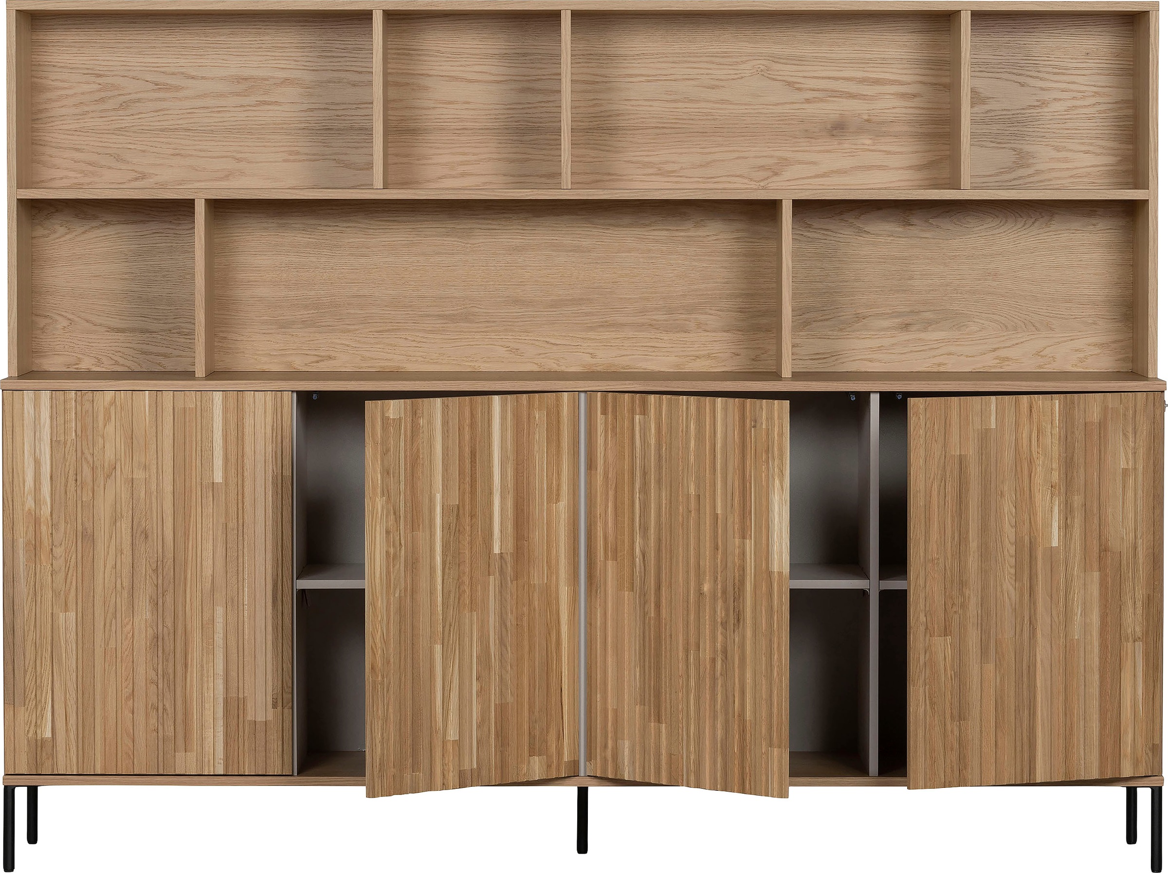 WOOOD Buffet »Gravu«, viel Stauraum, Push-to-Open Funktion, H 150 cm x B 200 cm