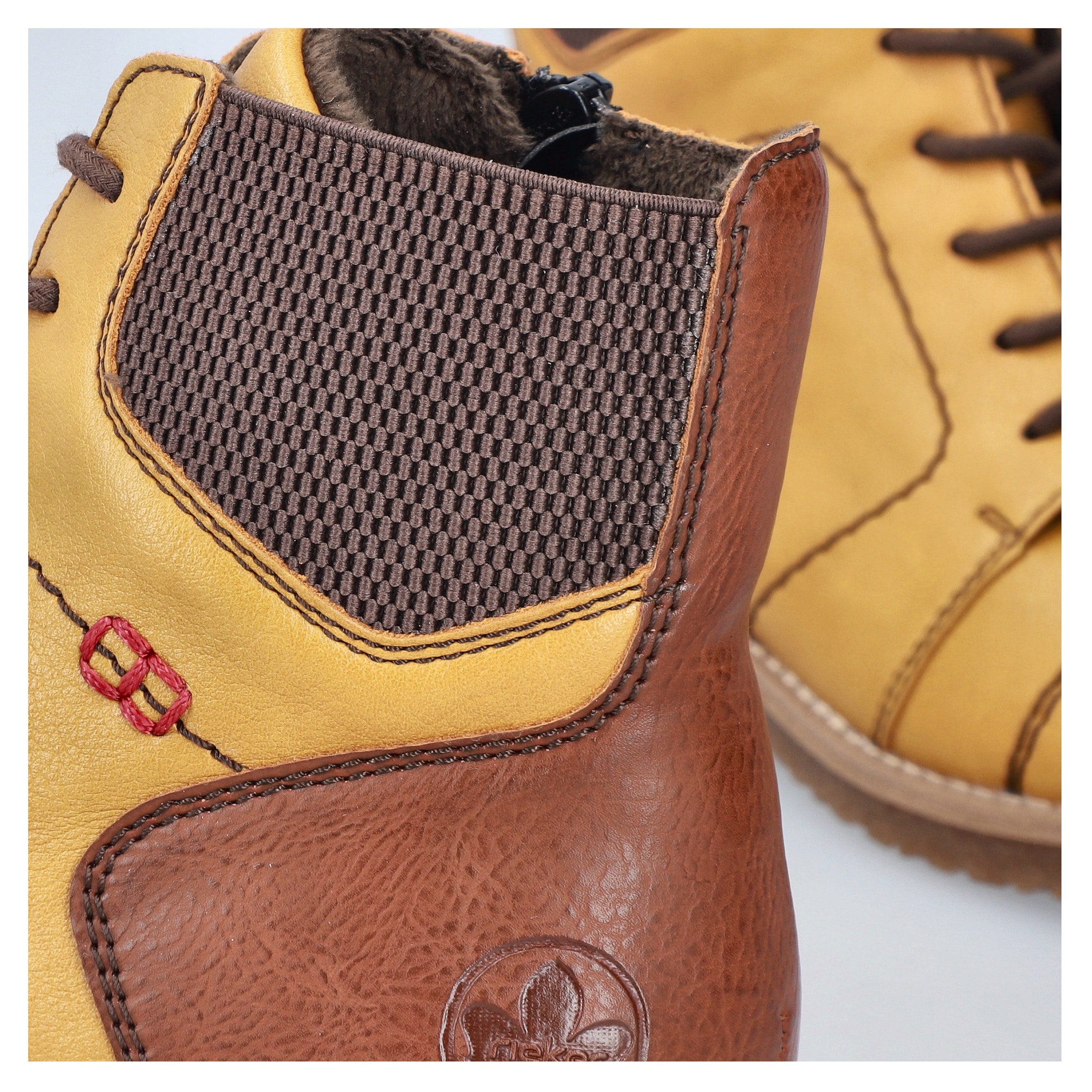 Rieker Schnürstiefelette  Schnürboots, Herbststiefelette, Blockabsatz, mit weicher Innensohle