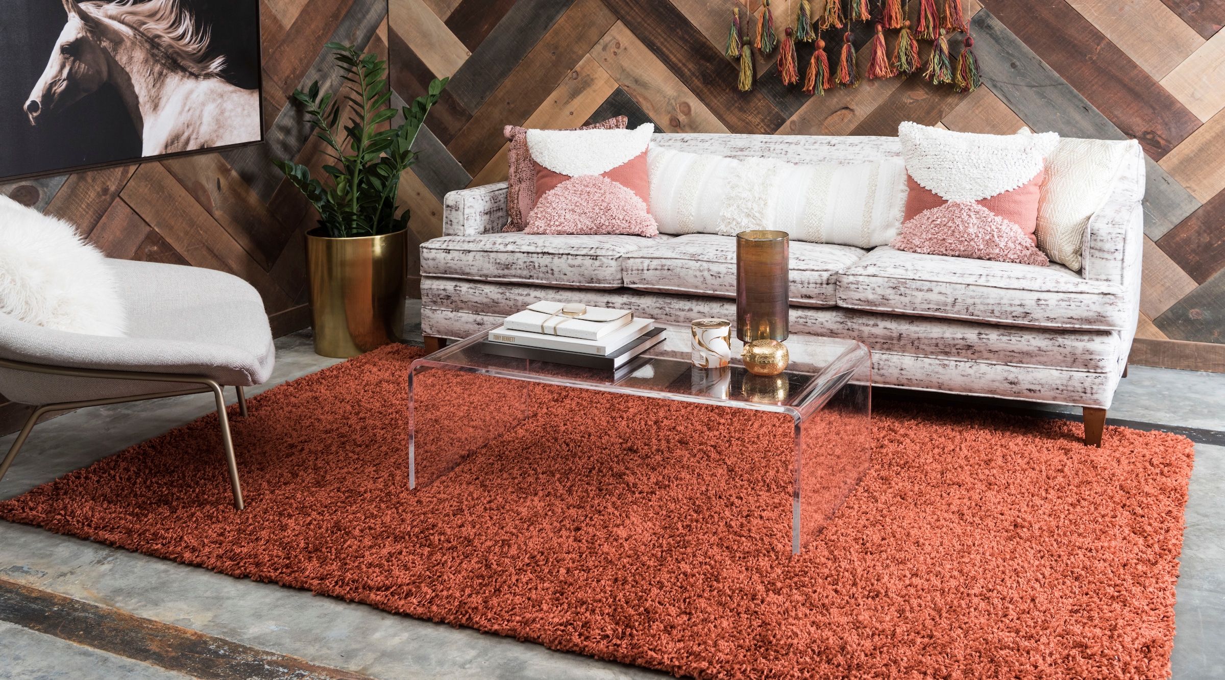 Myflair Möbel & Accessoires Hochflor-Teppich »Shaggy Shag, LAGERRÄUMUNG!« rechteckig 38 mm Höhe gewebt, Uni Farben, ideal im Wohnzimmer & Schlafzimmer