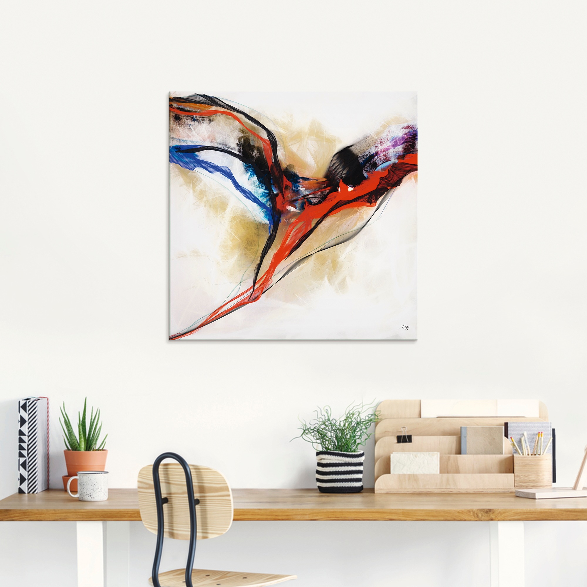 Artland Glasbild »Engel - abstrakt I«, Muster, (1 St.), in verschiedenen Grössen