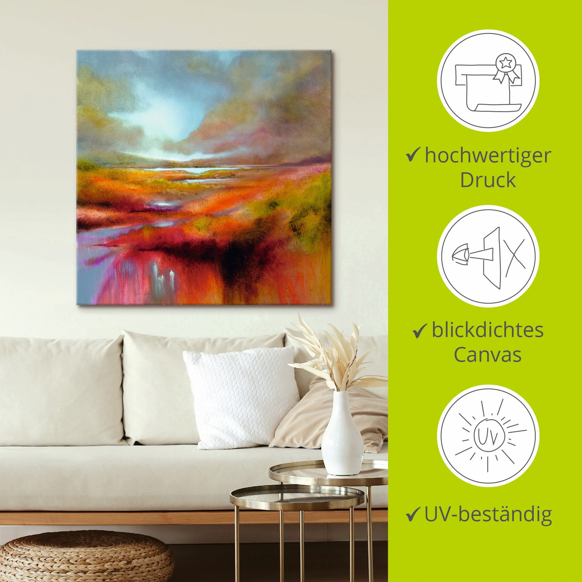 Artland Wandbild »Ein perfekter Tag«, Berge, (1 St.), als Alubild, Leinwandbild, Wandaufkleber oder Poster in versch. Grössen