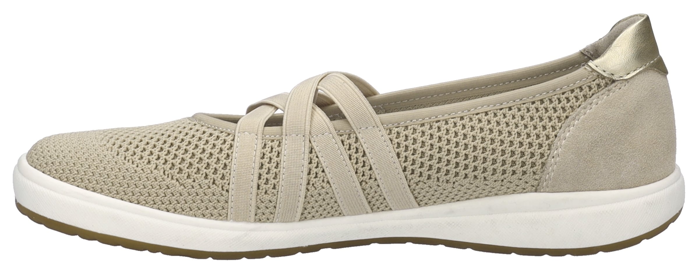 Josef Seibel Ballerines à lanières »Caren 67«  Slipper, Sneaker, Schlupfschuh mit Leder Einsatz an der Ferse