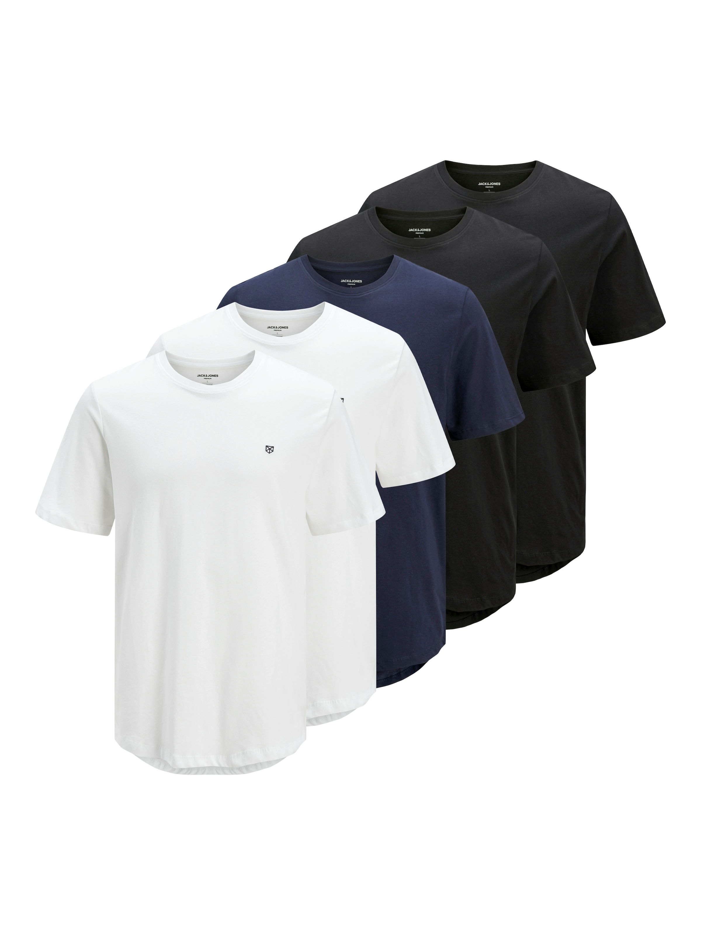 Jack & Jones Shirt à col rond »JPRBLABRODY TEE SS CREW NECK 5PK MP« Packung, 5 cuis