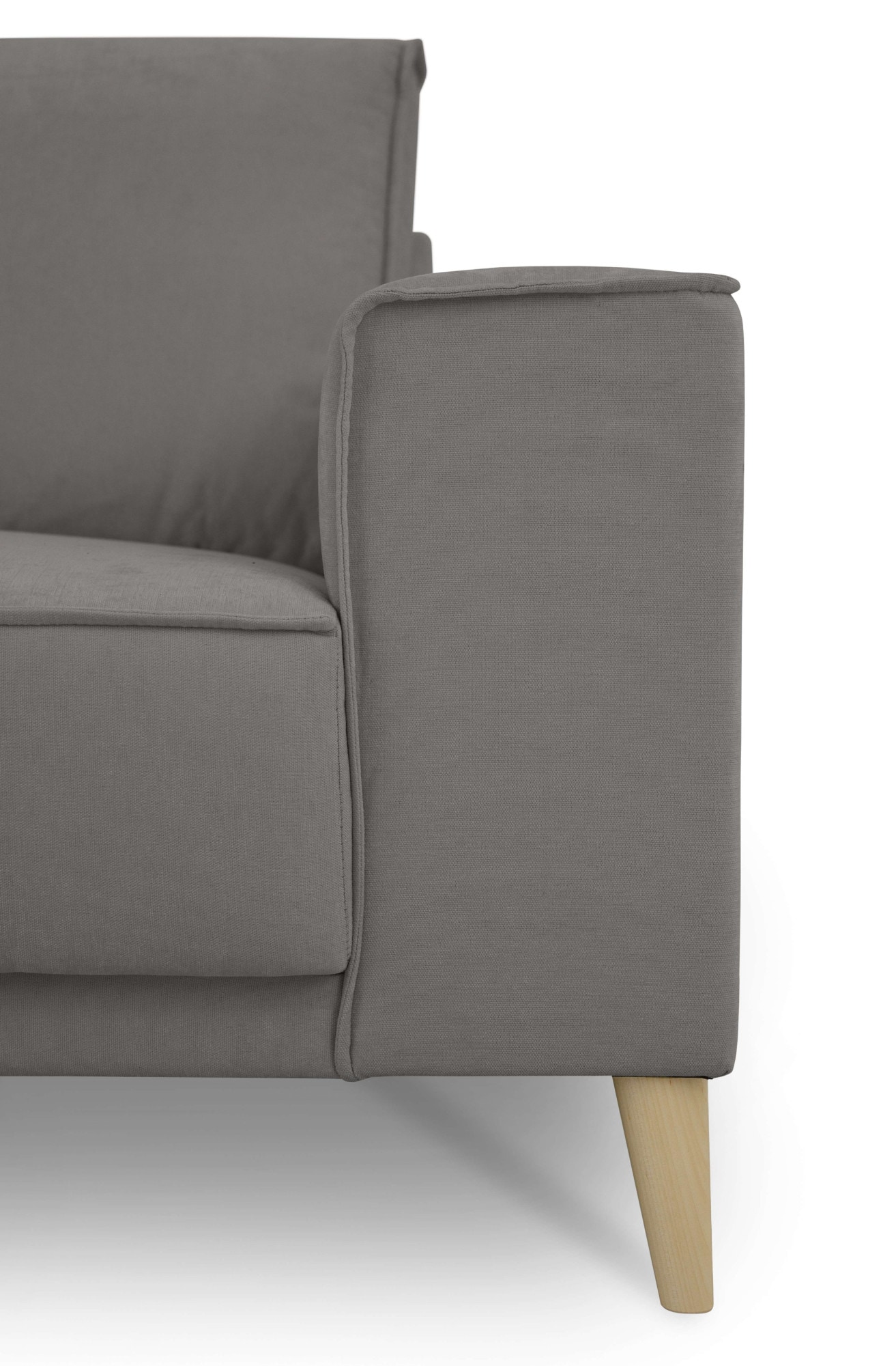 GOODproduct Ecksofa »Oland Skandi, weicher Chenille-Stoff« L-Form, 280 cm, Wellenunterfederung, Skandi-Design, Massivholzfüsse