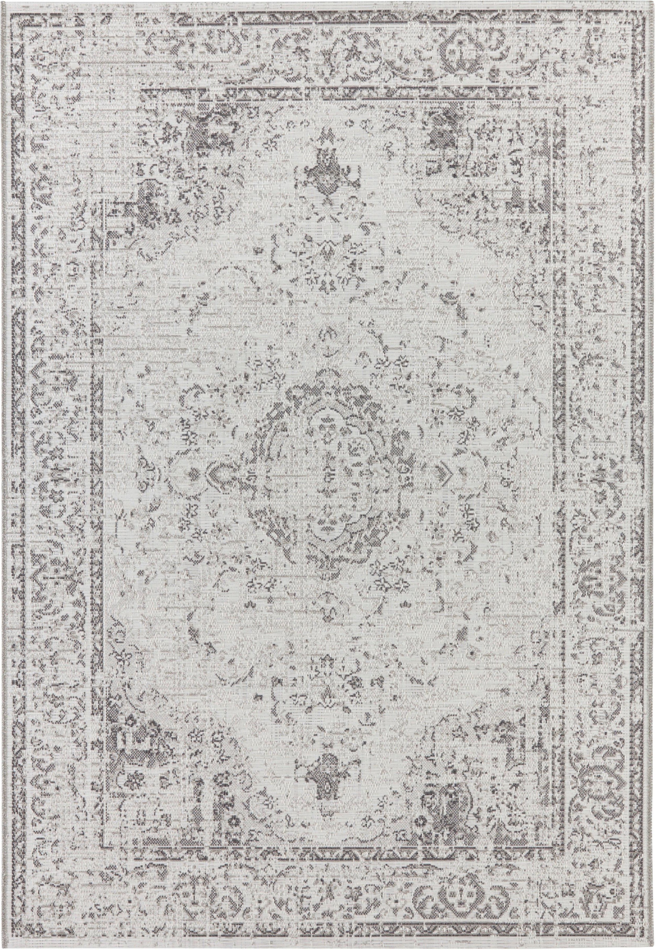 Image of ELLE DECORATION Teppich »Cenon«, rechteckig, 3 mm Höhe, In-und Outdoor geeignet, Vintage Design, ​Wohnzimmer, Balkon, Terrasse, Garten, Robust, Pflegeleicht, Flachgewebe bei Ackermann Versand Schweiz