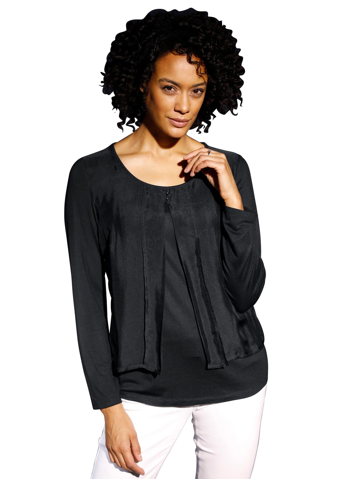 Image of CREATION L PREMIUM Langarmshirt »Viskose-Seiden-Shirt«, (1 tlg.) bei Ackermann Versand Schweiz