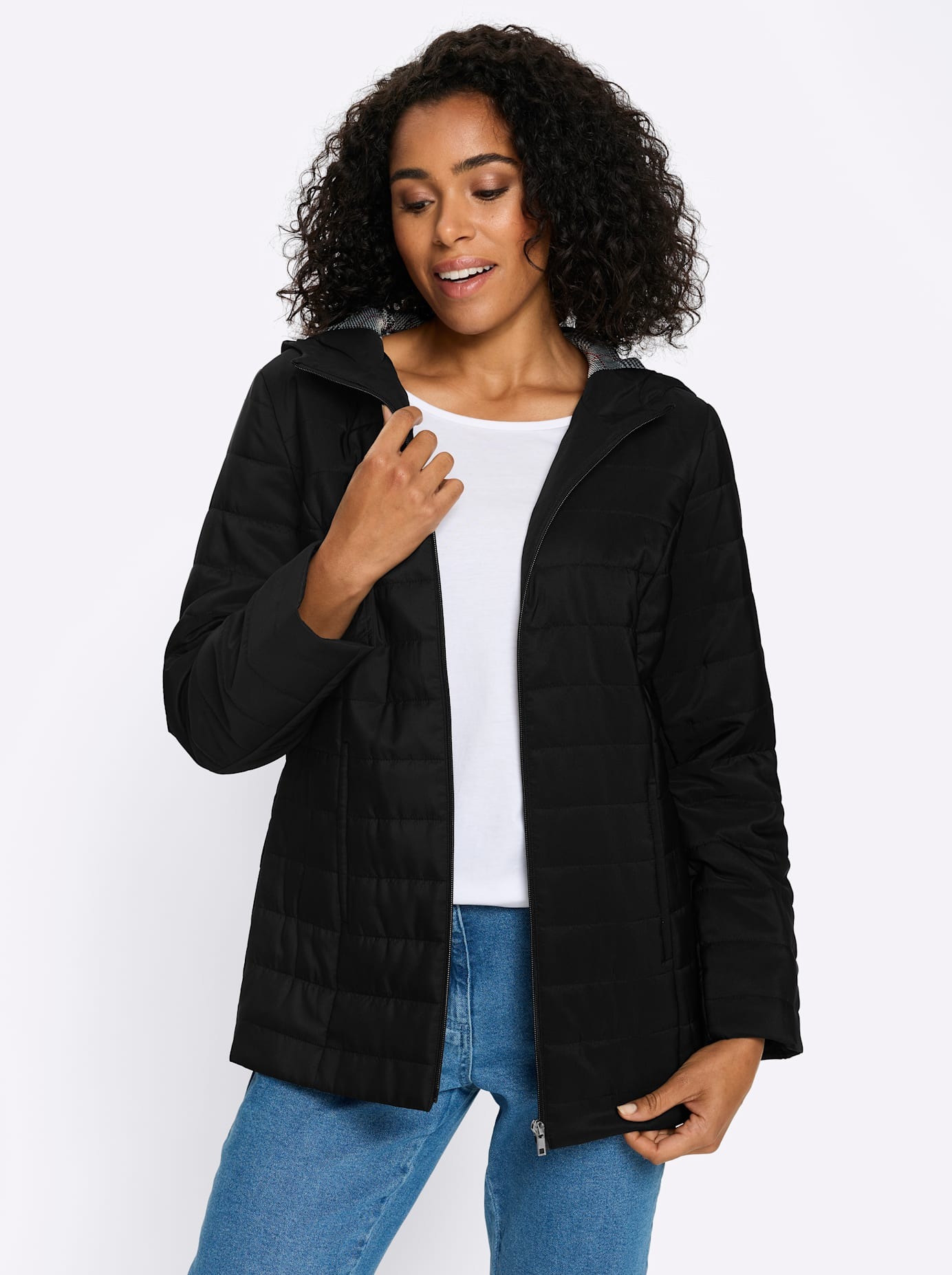 Classic Basics Steppjacke mit Kapuze