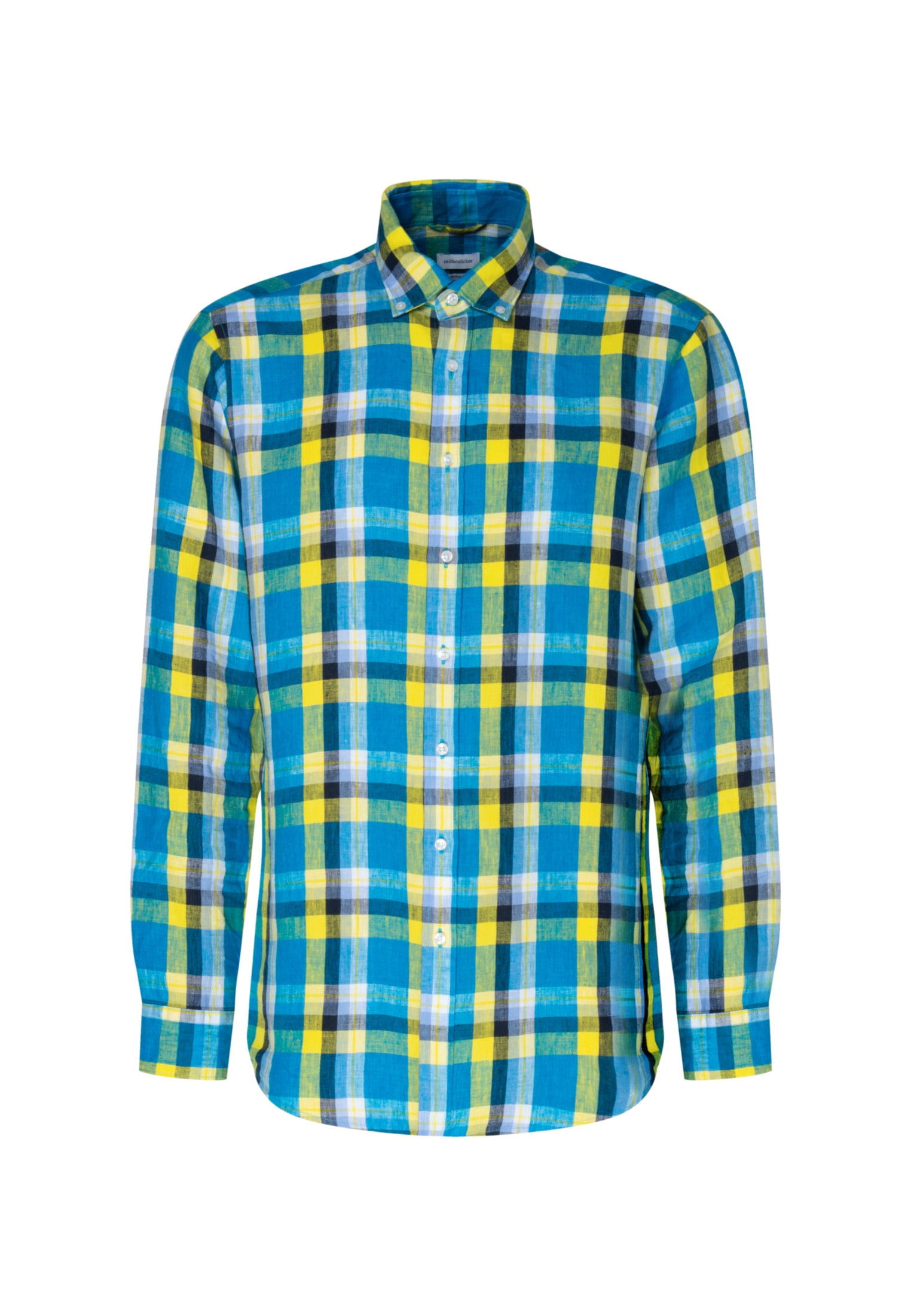 Image of seidensticker Businesshemd "Regular" Regular 1/1 Button-Down-Kragen Karo
